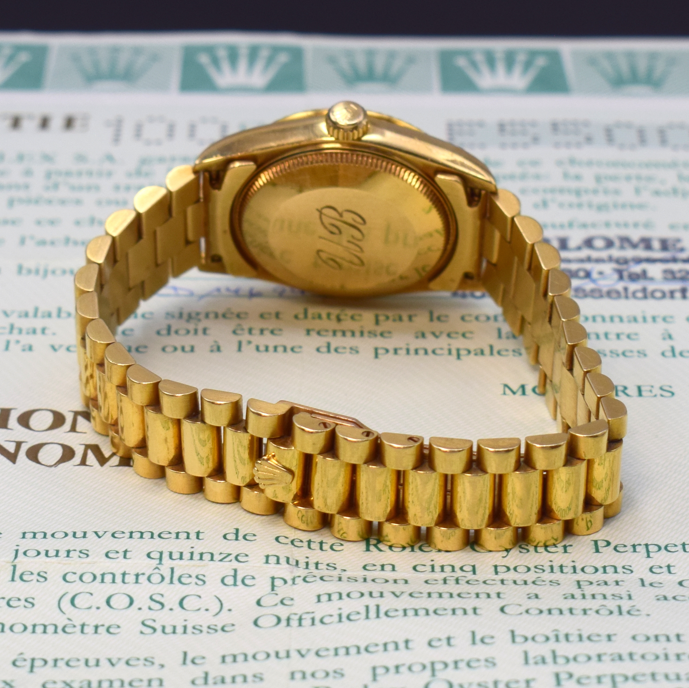 Detail b: ROLEX Mediumarmbanduhr Oyster Perpetual Datejust Referenz 68278, Automatik, E-Serie, Chronometer der Superlative in GG 750/000 inkl. Präsidentband ...