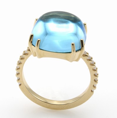 Image 26784178 - Ring mit Blautopas und Brillanten
