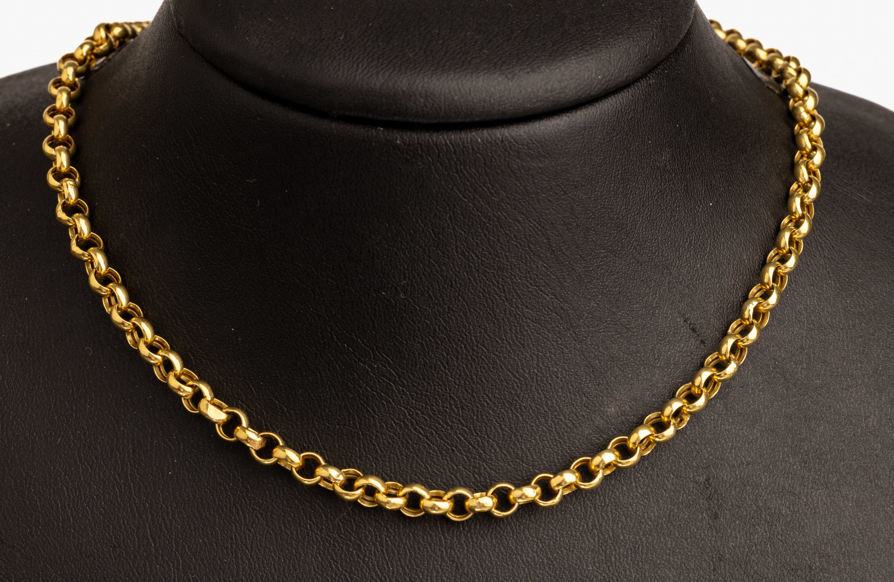 14 kt Gold Erbscollier, GG 585/000, ca. 8.7 g, L. ca. 45 cm, Karabinerschließe