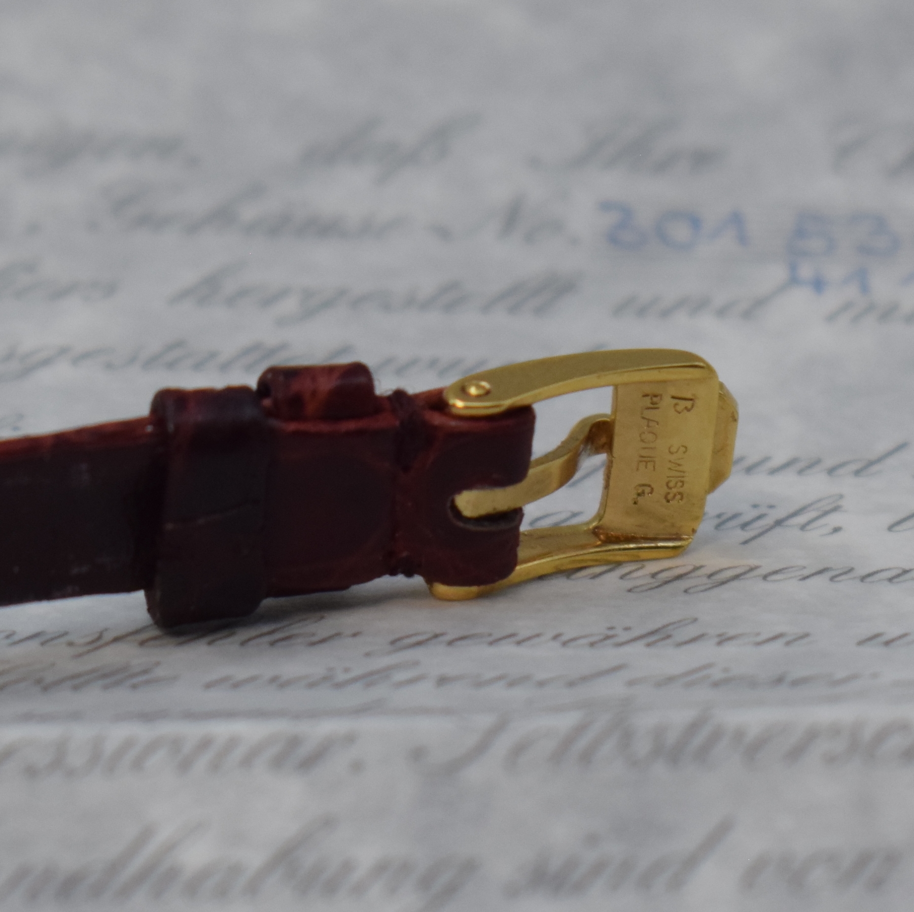Detail c: CHOPARD HAPPY Diamonds Damenarmbanduhr in GG 750/000 Referenz 4112, Schweiz verk. lt. beil. Pap. 11/1991, quarz, gedr. Geh., orig. Lederband m. verg. ...