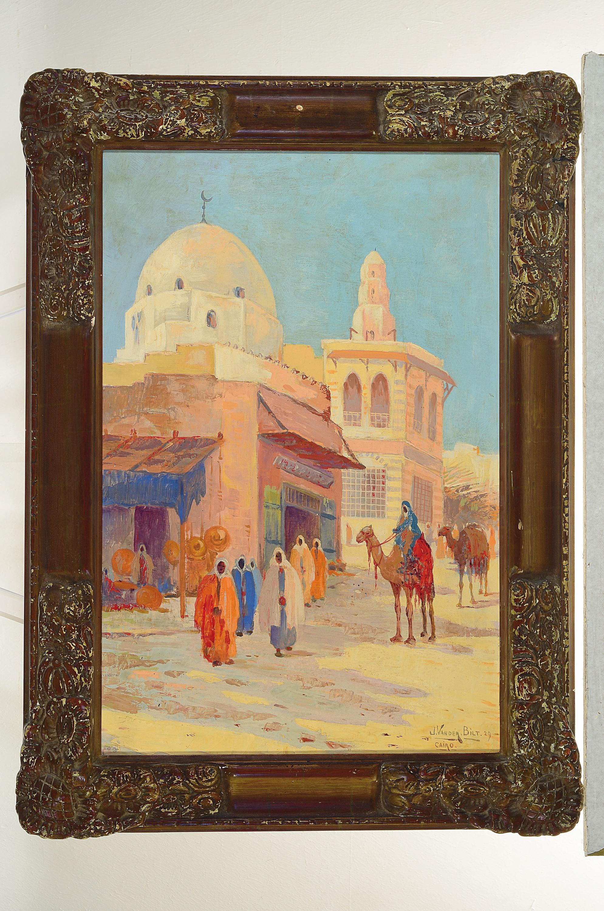 Detail k: Johannes van der Bilt, 1882 - 1943, "Ansicht von Cairo", Öl/Lwd, signiert, dat. 29 und betitelt, ca. 60 x 40 cm, Rahmen Gebr.spuren ca. 76 ...