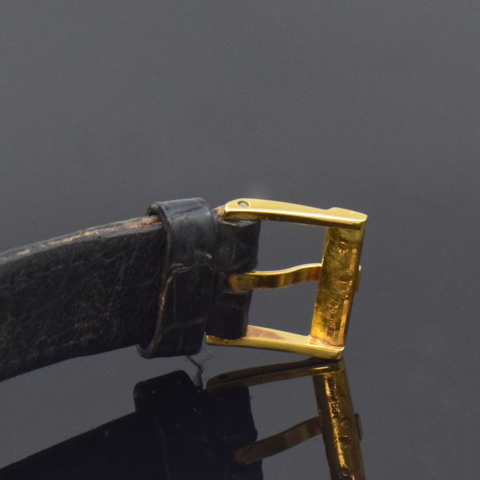 Detail c: PIAGET Referenz 9454 elegante Armbanduhr in GG 750/000, Schweiz um 1970, Handaufzug, flaches 2-tlg. Geh., Boden 4-fach verschr., gold. Zifferbl., ...