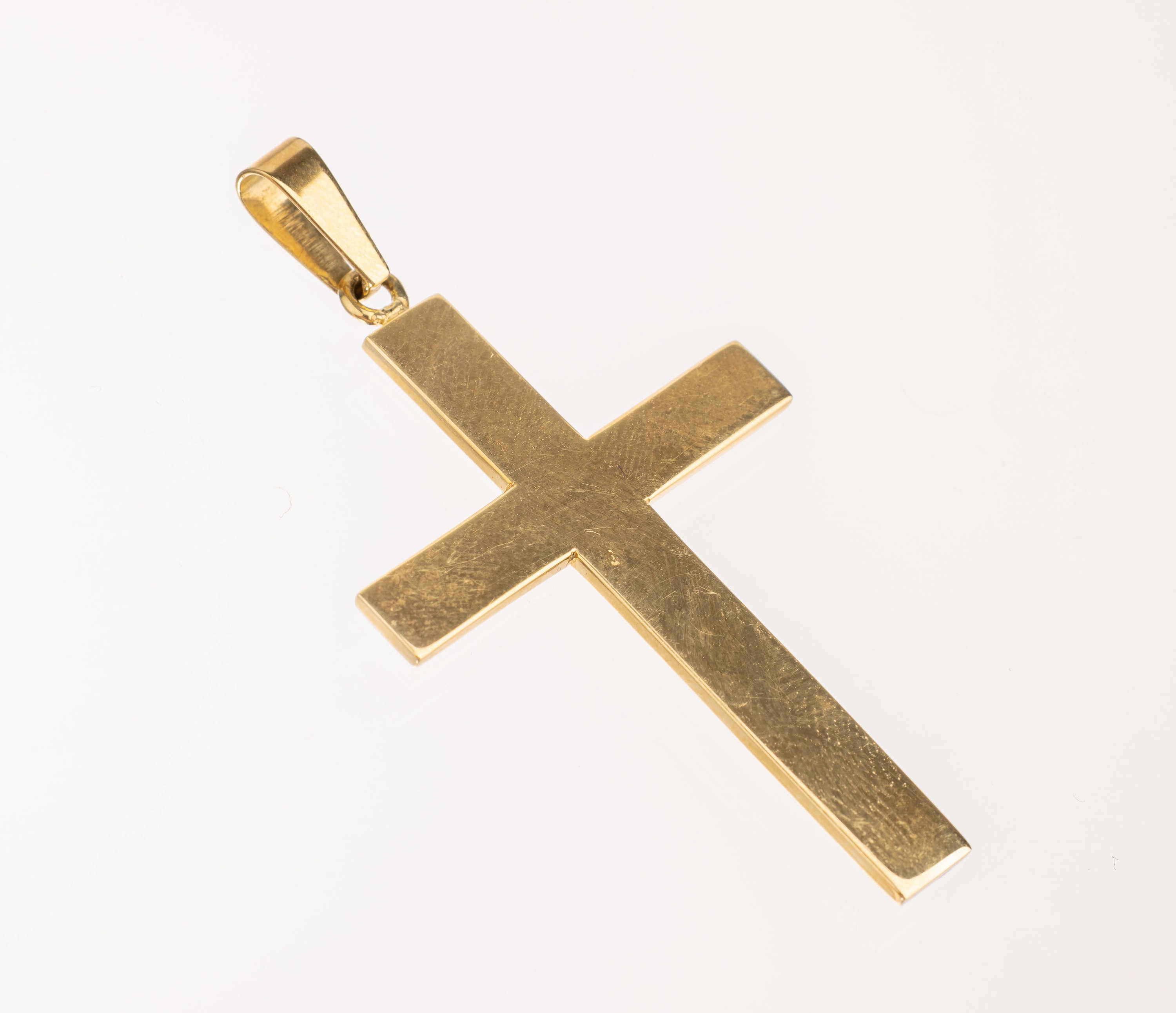 14 kt Gold Kreuzanhänger, GG 585/000, ca. 5.5 x 3 cm, ca. 8.3 g
