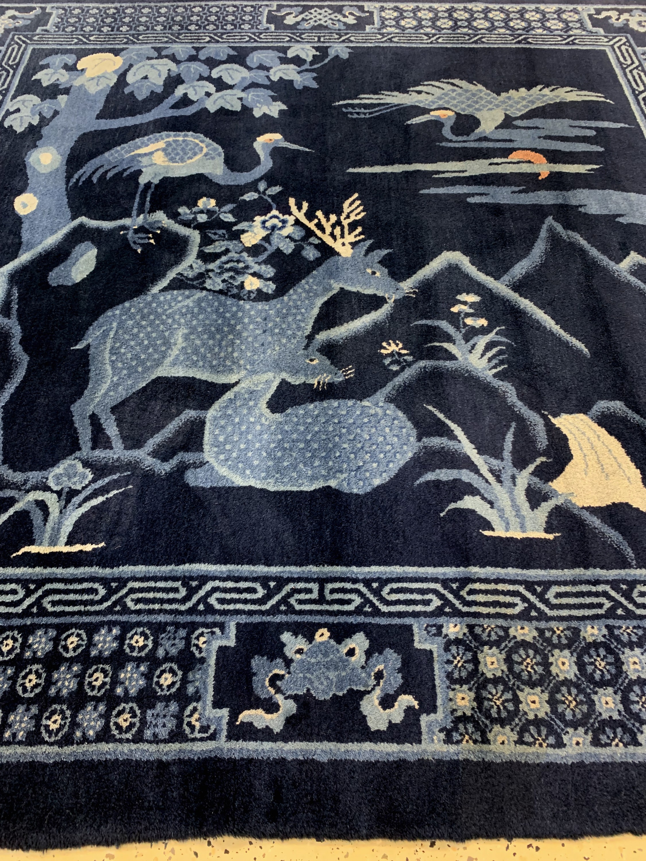 Detail e: Pao Tow alt, China, um 1930, Wolle auf Baumwolle, ca. 190 x 190 cm, EHZ: 1-2