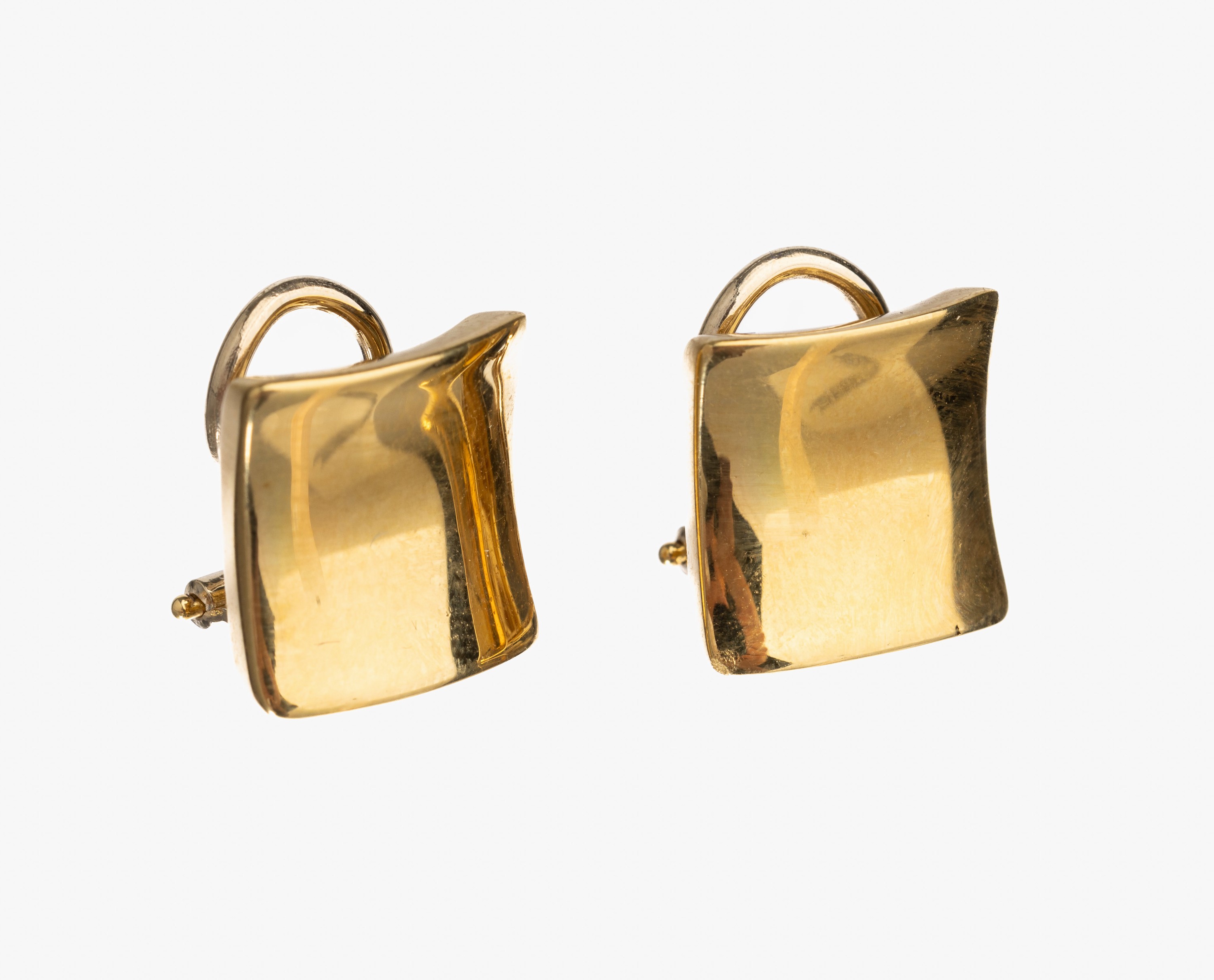 Paar 18 kt Gold Ohrstecker, ca. 10.2 g, GG 585/000, L. ca. 1.3 cm