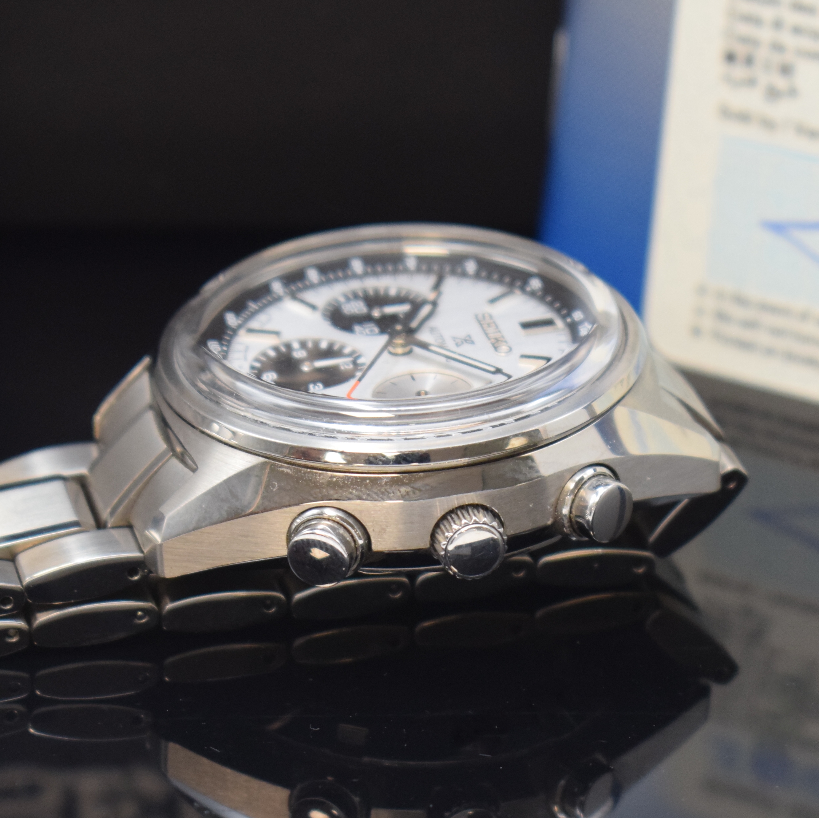 Detail c: SEIKO Prospex auf 1000 Stück limitierter Armbandchronograph in Stahl, Japan um 2019, Automatik, beids. vergl. Geh. inkl. orig. Gliederband m. ...