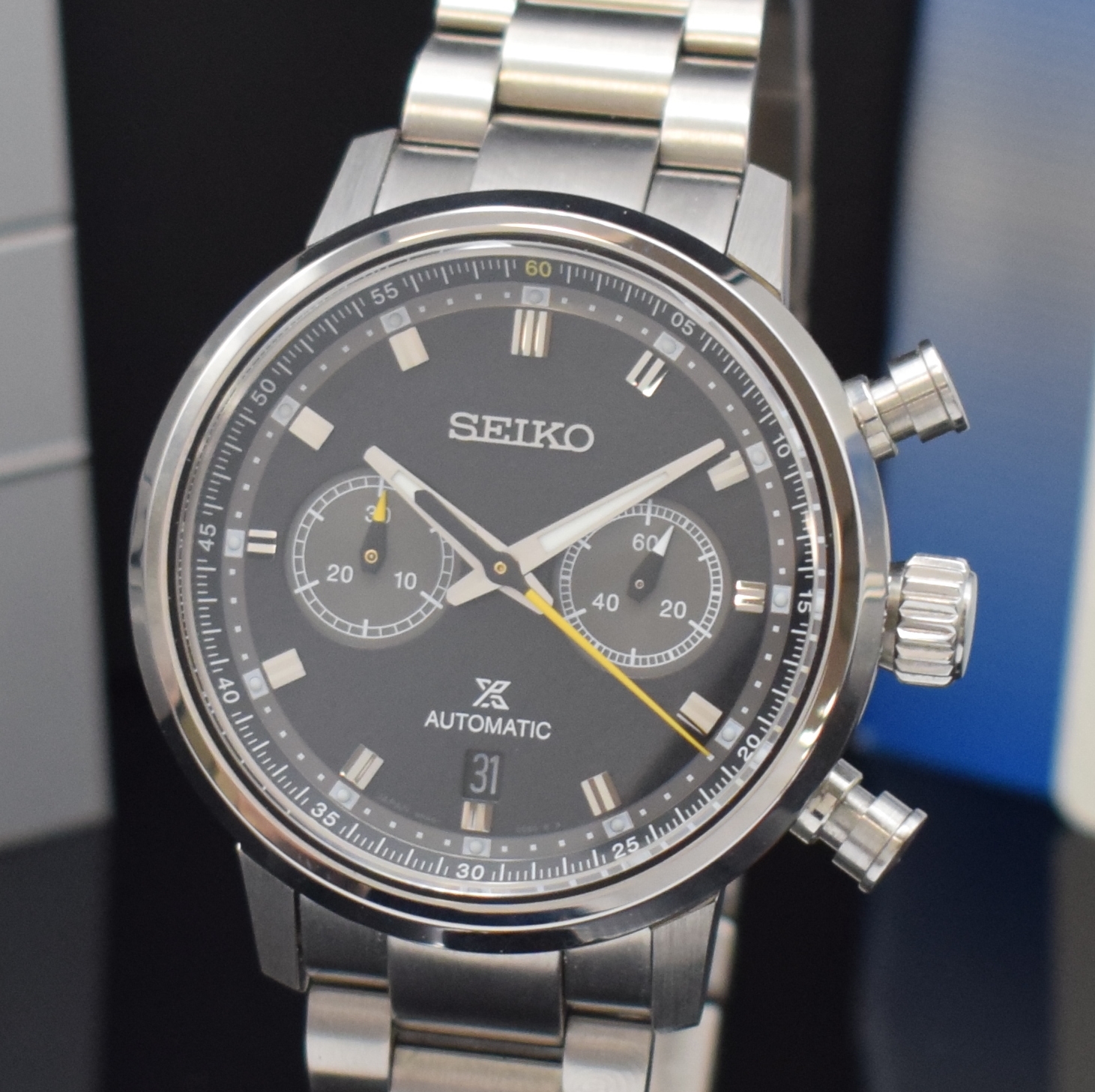 Detail a: SEIKO Prospex Speedtimer, auf 400 Stück limitierter Armbandchronograph in Stahl, Japan verk. lt. beil. Pap. 07/2022, Automatik, beids. vergl. Geh. ...