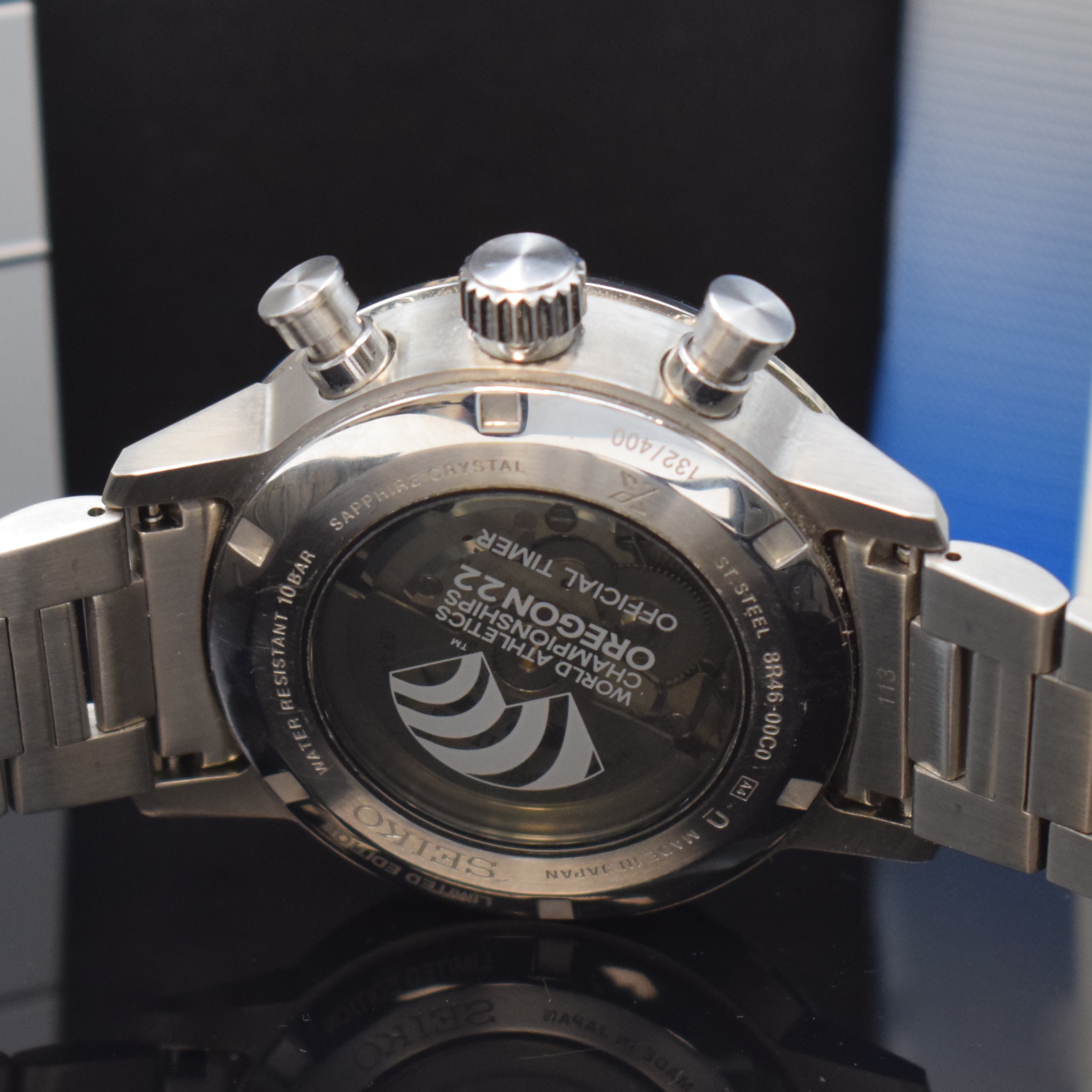 Detail d: SEIKO Prospex Speedtimer, auf 400 Stück limitierter Armbandchronograph in Stahl, Japan verk. lt. beil. Pap. 07/2022, Automatik, beids. vergl. Geh. ...