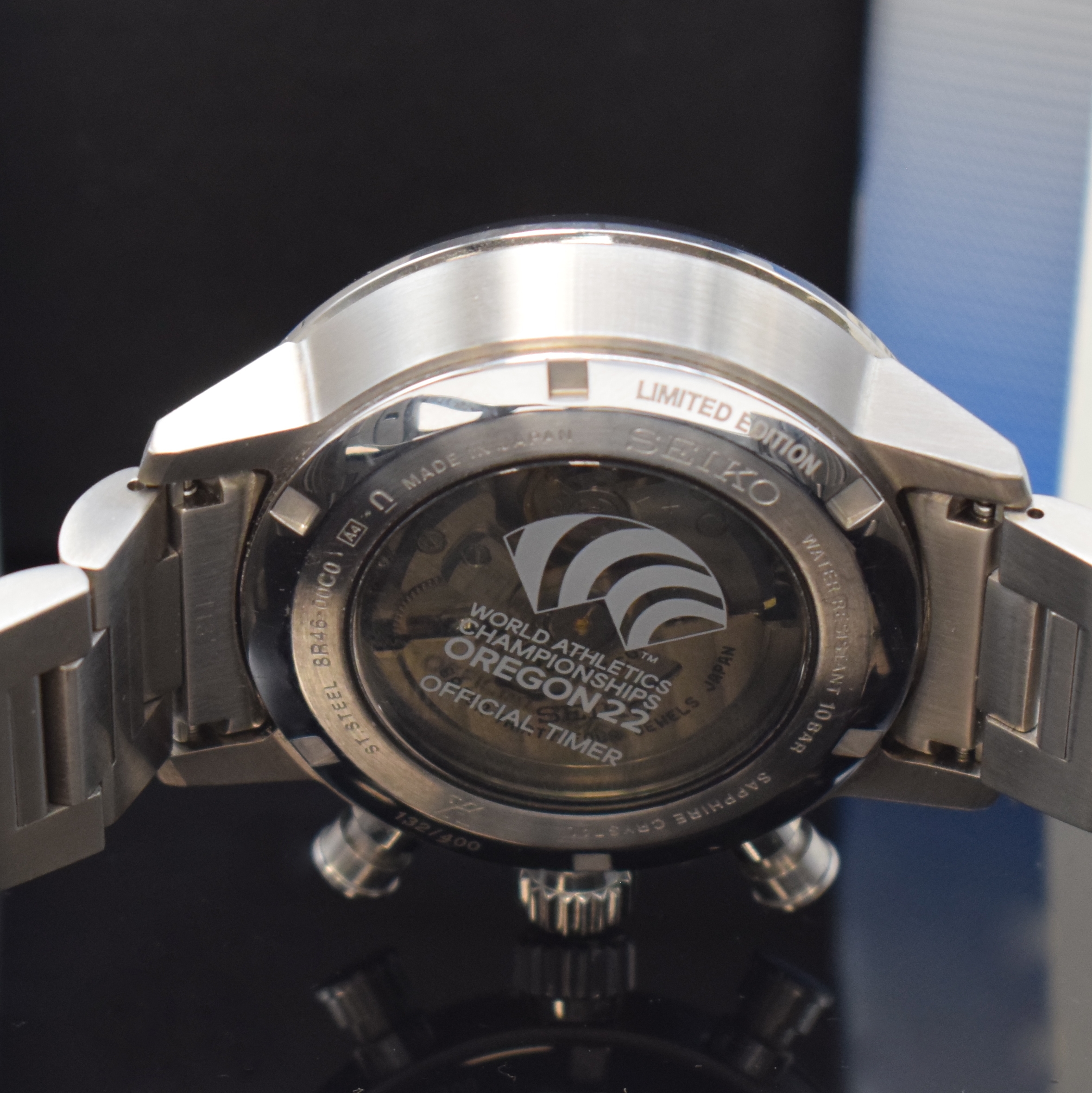 Detail e: SEIKO Prospex Speedtimer, auf 400 Stück limitierter Armbandchronograph in Stahl, Japan verk. lt. beil. Pap. 07/2022, Automatik, beids. vergl. Geh. ...