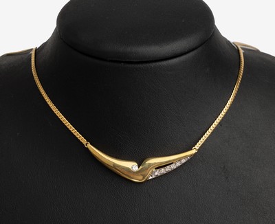 Image 26786156 - 14 kt gold brilliant necklace