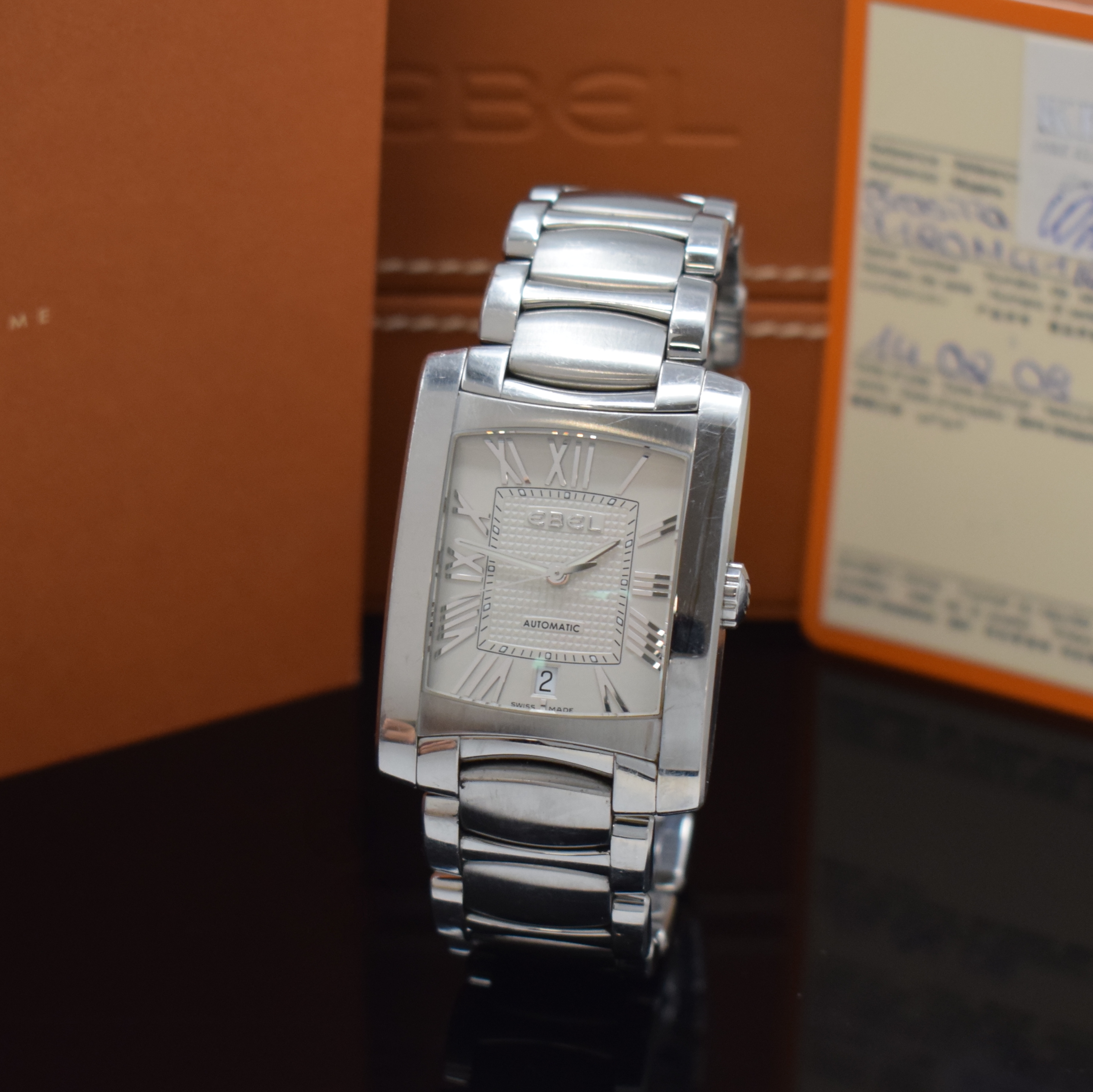 EBEL Armbanduhr Brasilia Referenz 9120M41, Schweiz verk. lt. beil. Garantiekarte 02/2008, Automatik, Edelstahlgeh. inkl. orig. Gliederband m. dopp. ...