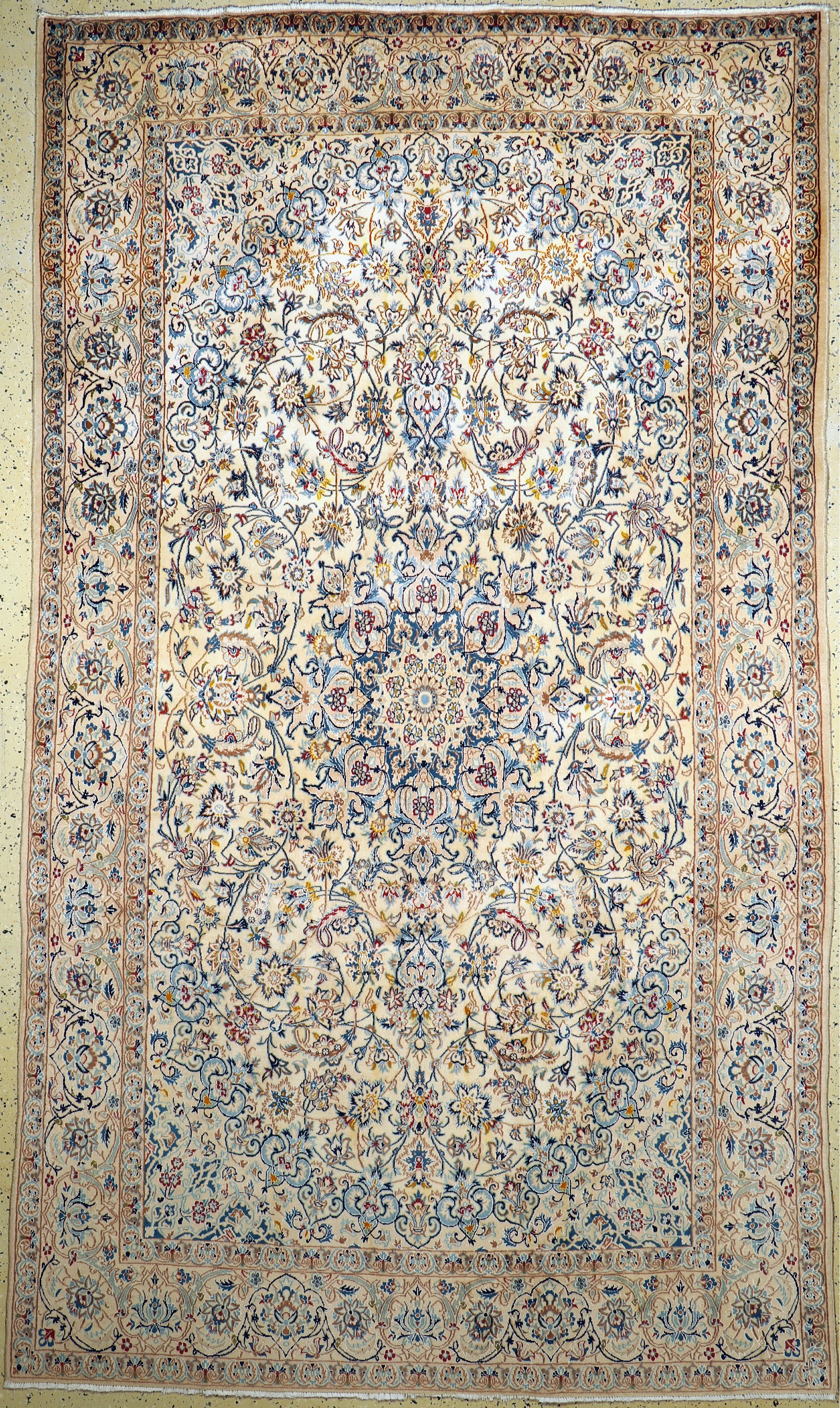 Nain fein(9 La), Persien, Mitte 20.Jhd, Korkwolle mit Seide, ca. 336 x 193 cm, EHZ: 2