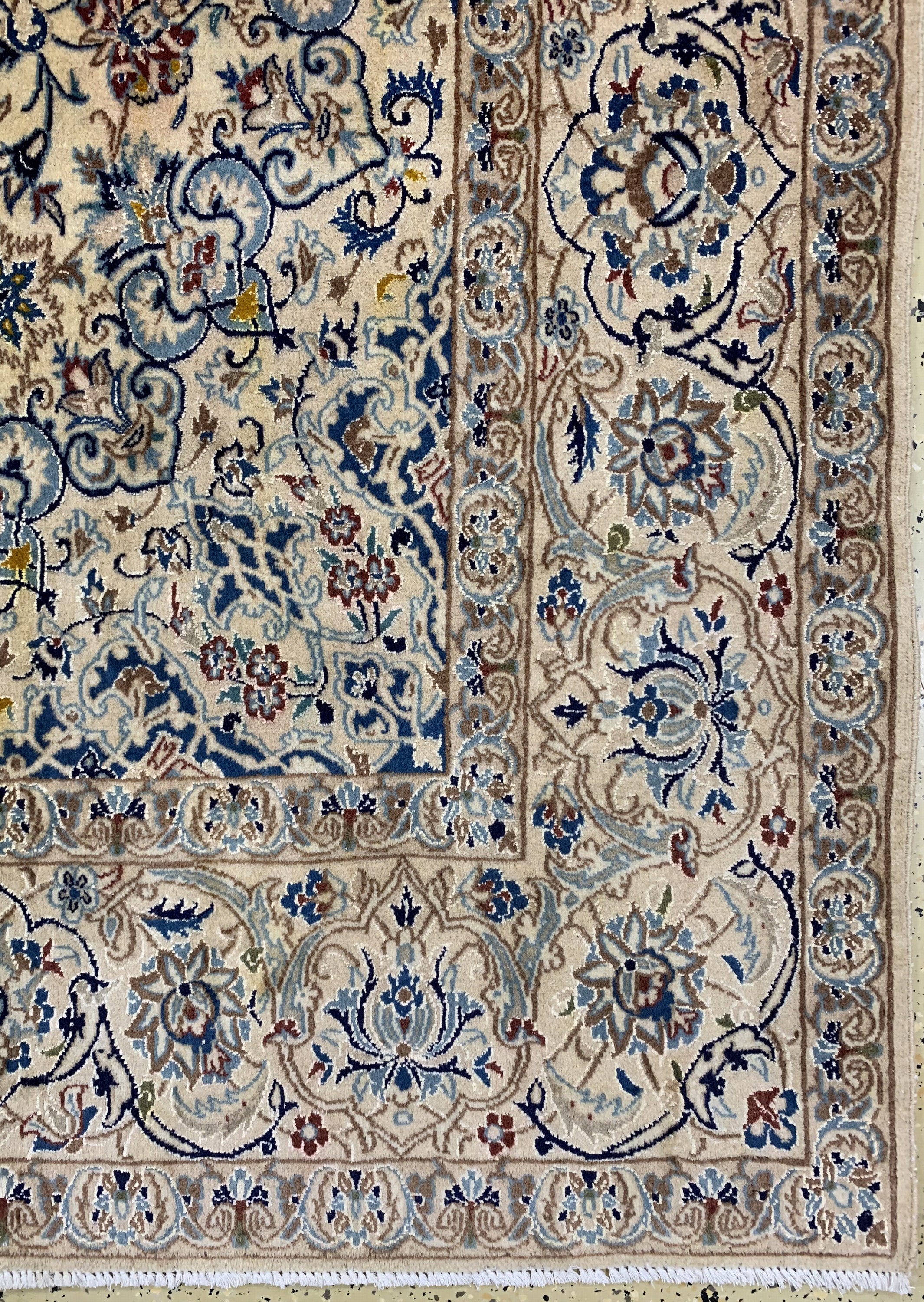 Detail a: Nain fein(9 La), Persien, Mitte 20.Jhd, Korkwolle mit Seide, ca. 336 x 193 cm, EHZ: 2