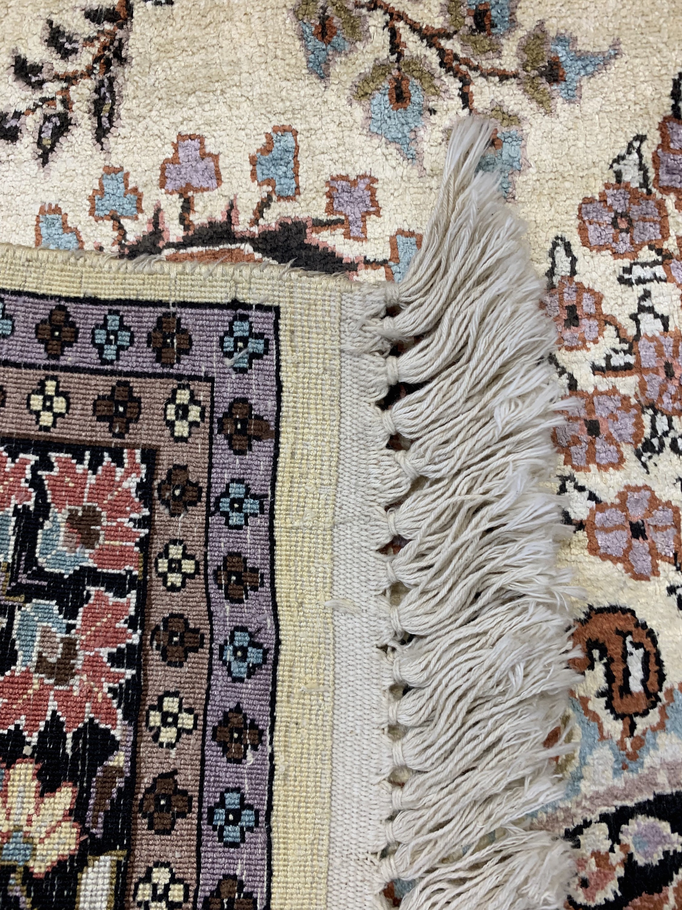 Detail d: Kaschmir Seide, Indien, Ende 20.Jhd, merzerisierte Baumwolle, ca. 191 x 123 cm, EHZ: 2