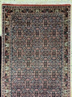 26786378a - 2 lots of Bijar cork, Persia, end of the 20th century, corkwool, approx. 203 x 82 cm & approx. 137 x 71 cm, condition: 2 (faded colors). Rugs, Carpets & Flatweaves