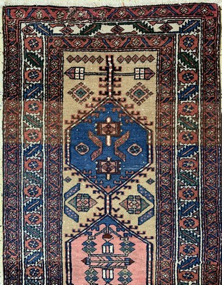 26786388a - Garadjeh antique, Persia, around 1900, wool oncotton, approx. 310 x 89 cm, condition: 3 (patched). Rugs, Carpets & Flatweaves