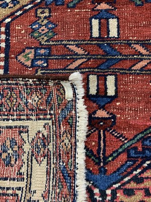 26786388d - Garadjeh antique, Persia, around 1900, wool oncotton, approx. 310 x 89 cm, condition: 3 (patched). Rugs, Carpets & Flatweaves
