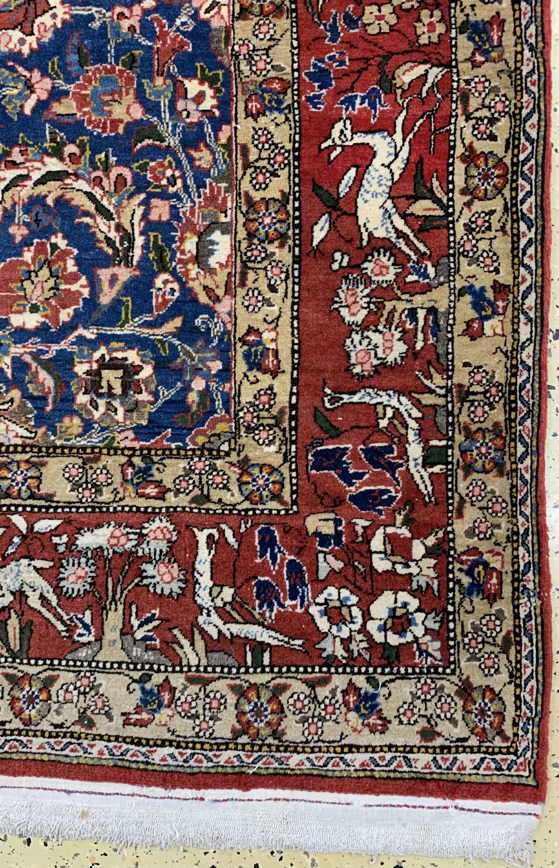 Detail a: Ghom alt, Persien, Mitte 20.Jhd, Wolle auf Baumwolle, ca. 201 x 141 cm, EHZ: 2-3