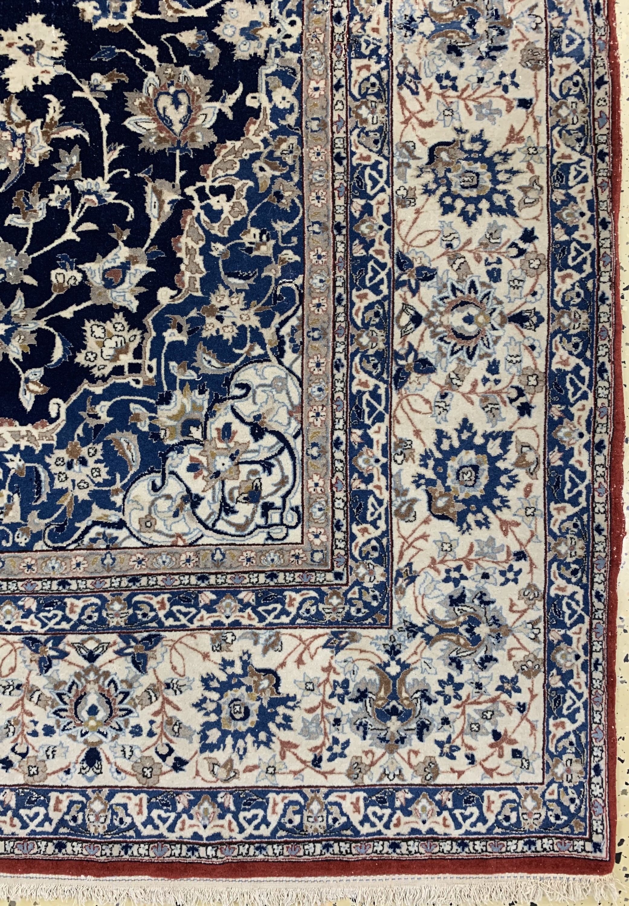 Detail a: Nain Tudeschk antik, Persien, um 1900, Korkwolle auf Baumwolle, ca. 248 x 158 cm, EHZ: 3
