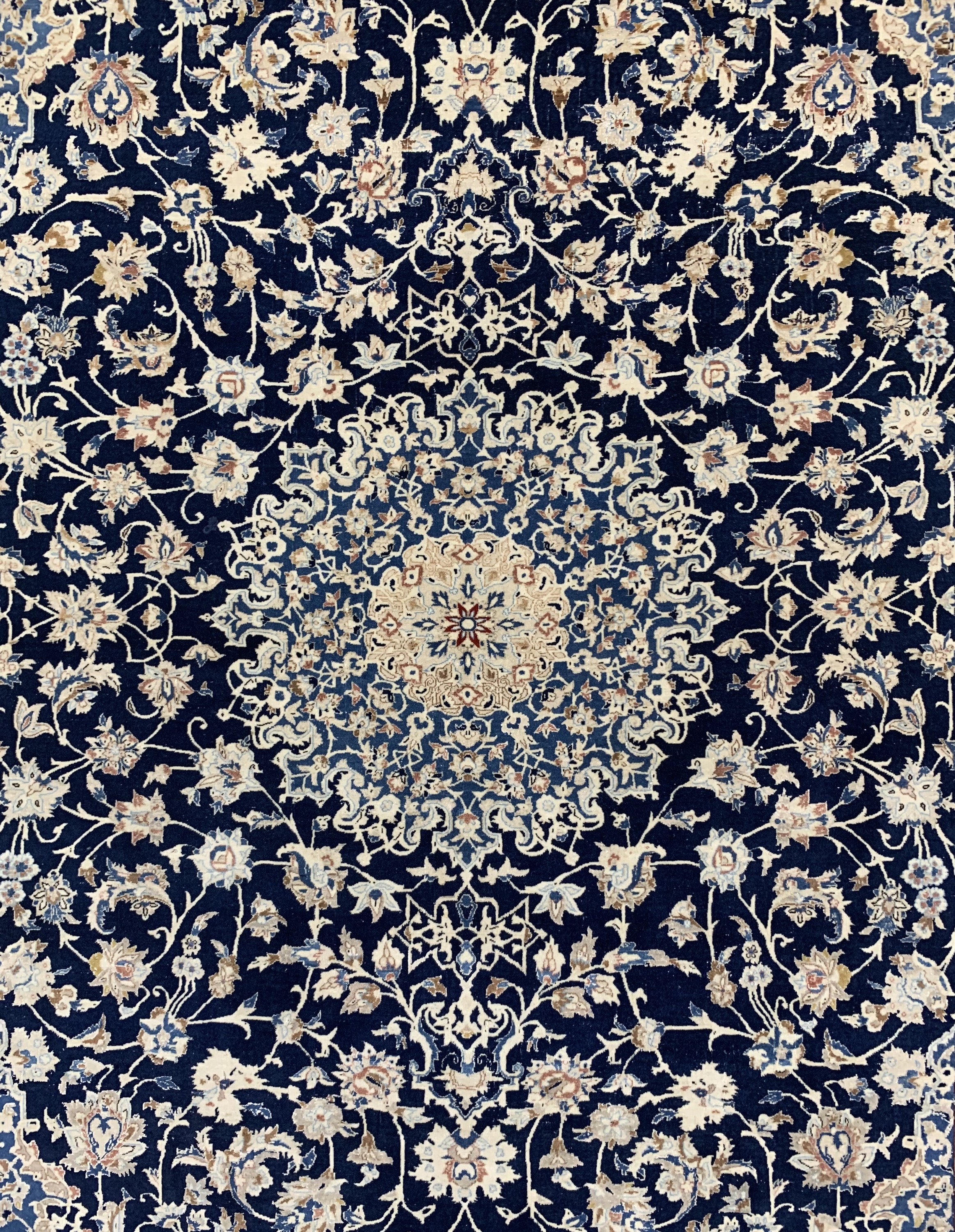 Detail b: Nain Tudeschk antik, Persien, um 1900, Korkwolle auf Baumwolle, ca. 248 x 158 cm, EHZ: 3