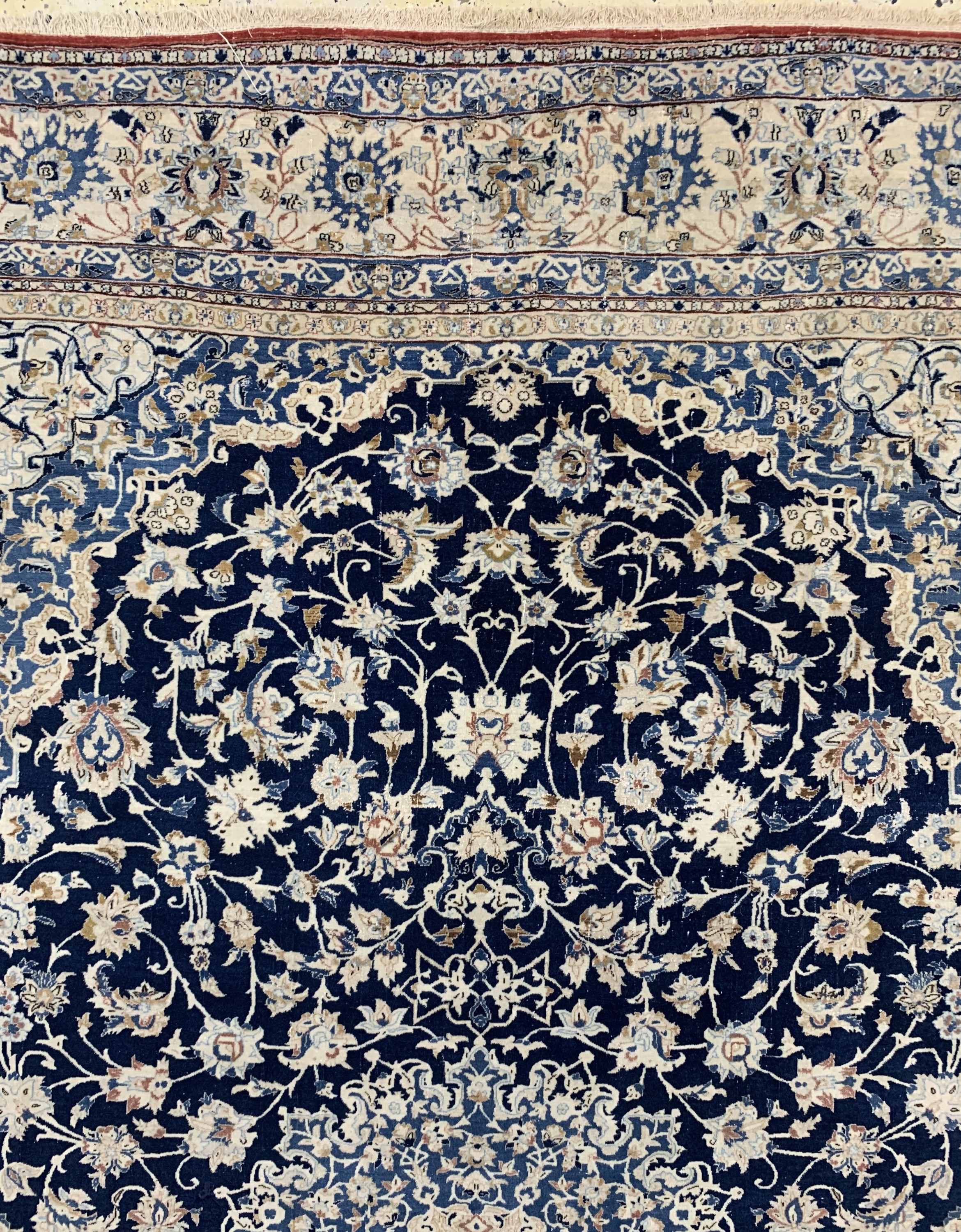Detail c: Nain Tudeschk antik, Persien, um 1900, Korkwolle auf Baumwolle, ca. 248 x 158 cm, EHZ: 3