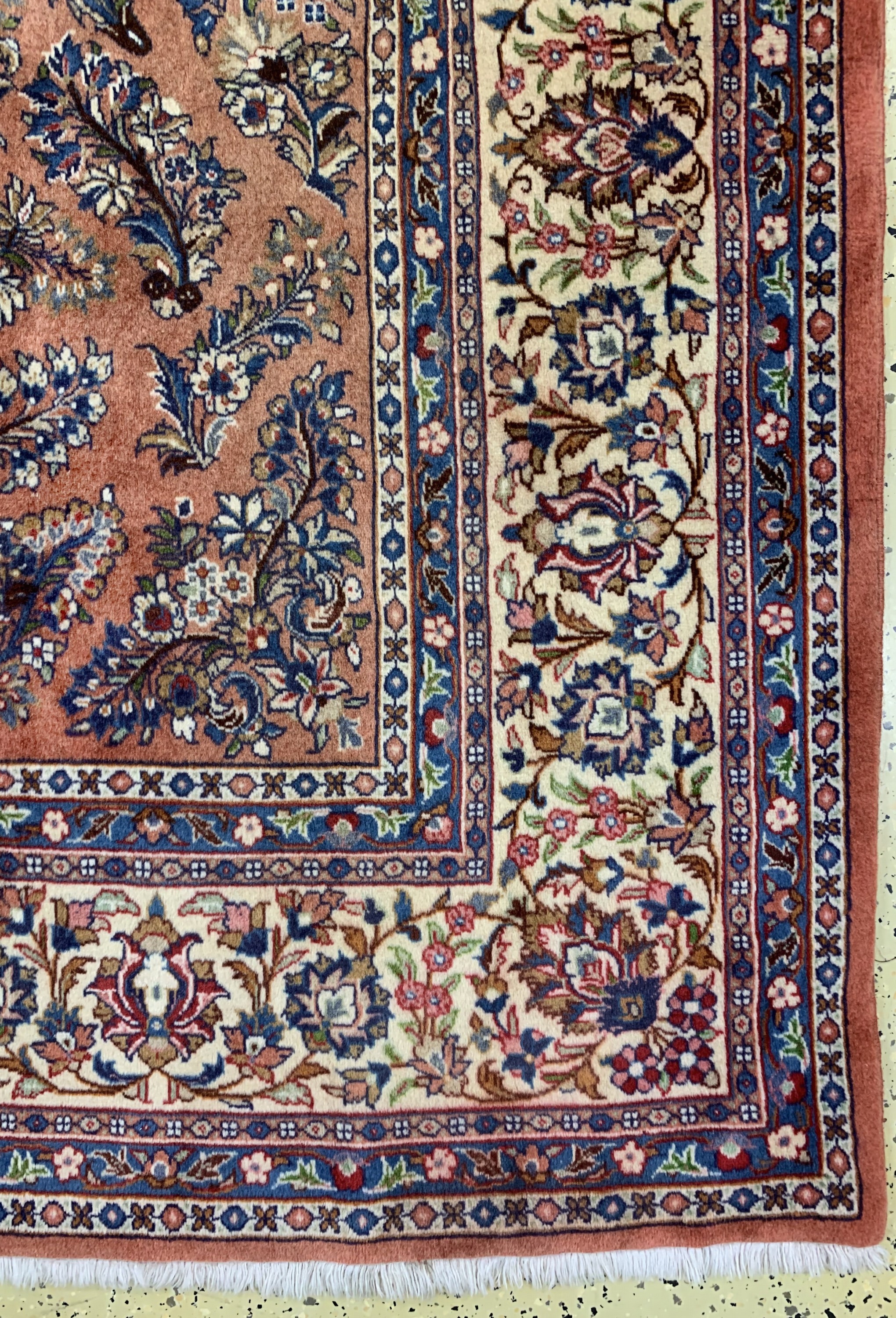 Detail a: Sarogh fein, Persien, Ende 20.Jhd, Wolle auf Baumwolle, ca. 324 x 243 cm, verblasst, EHZ: 2