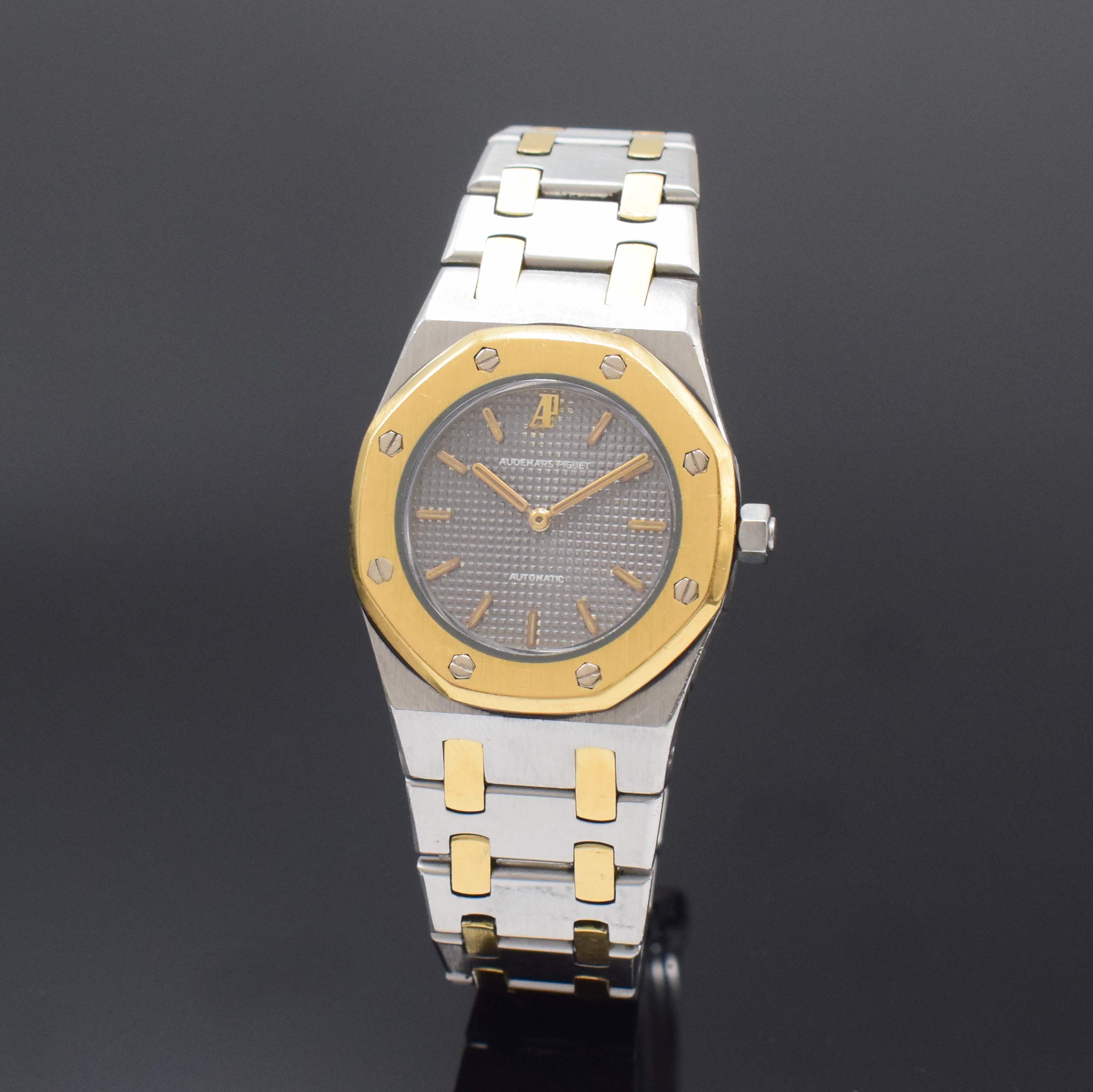 AUDEMARS PIGUET seltene Armbanduhr Modell Royal Oak Referenz 8638SA, Automatik, B- Serie, Schweiz um 1980, Edelstahl/Gold kombiniert inkl. ...