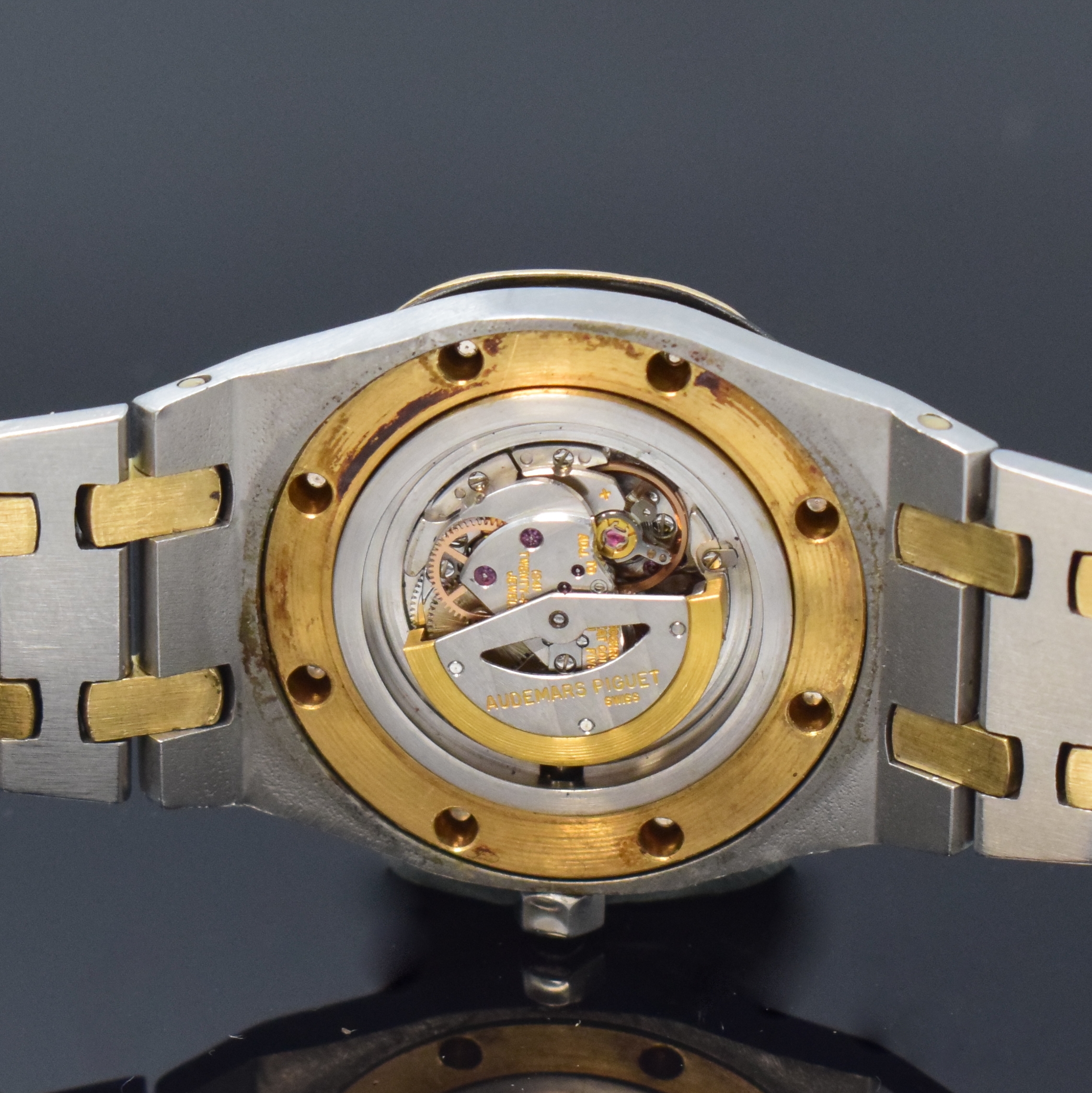 Detail f: AUDEMARS PIGUET seltene Armbanduhr Modell Royal Oak Referenz 8638SA, Automatik, B- Serie, Schweiz um 1980, Edelstahl/Gold kombiniert inkl. ...