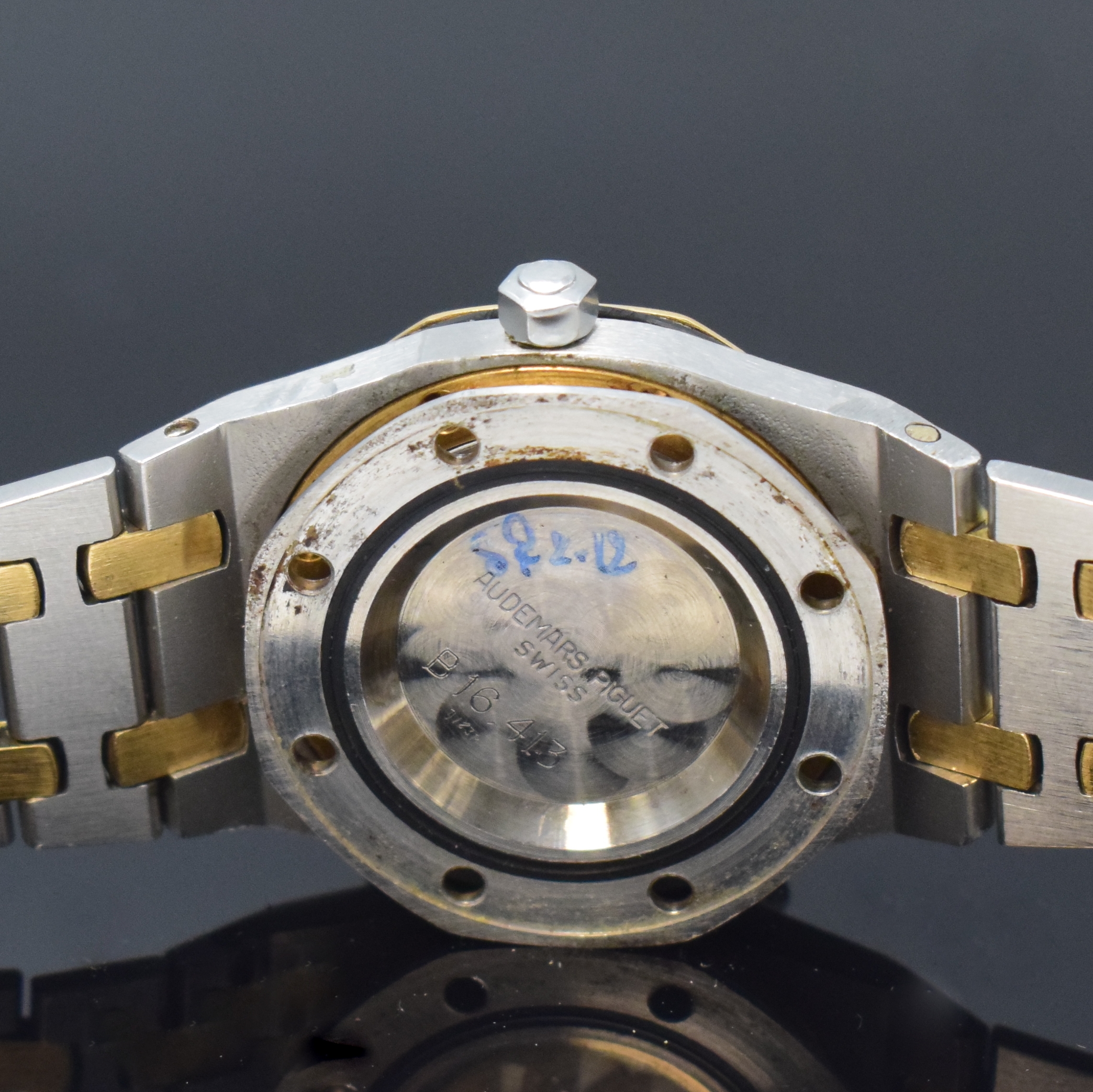 Detail g: AUDEMARS PIGUET seltene Armbanduhr Modell Royal Oak Referenz 8638SA, Automatik, B- Serie, Schweiz um 1980, Edelstahl/Gold kombiniert inkl. ...