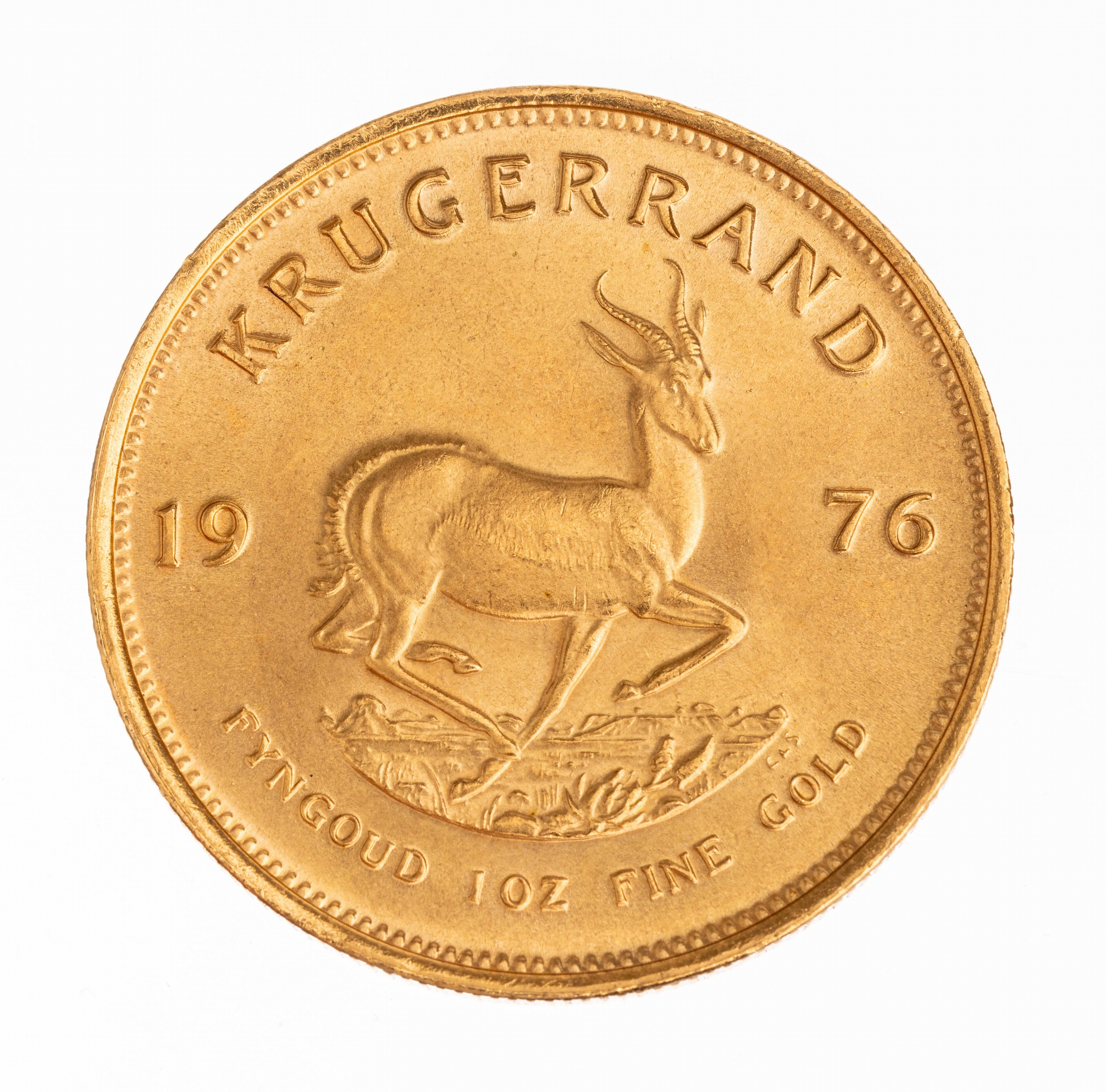 Detail a: Goldmünze Krügerrand, Südafrika 1975, Springbock Fyngoud 1 Oz Fine Gold