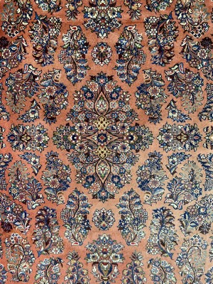 26786408b - Saruk fine, Persia, end of 20th century, wool on cotton, approx. 324 x 243 cm, faded colors,condition: 2. Rugs, Carpets & Flatweaves