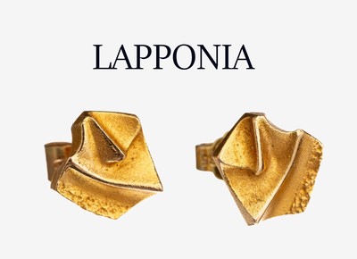 Image 26786468 - Pair of 14 kt gold LAPPONIA earrings