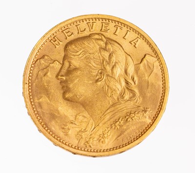 Image 26786499 - Gold coin 20 Swiss Francs