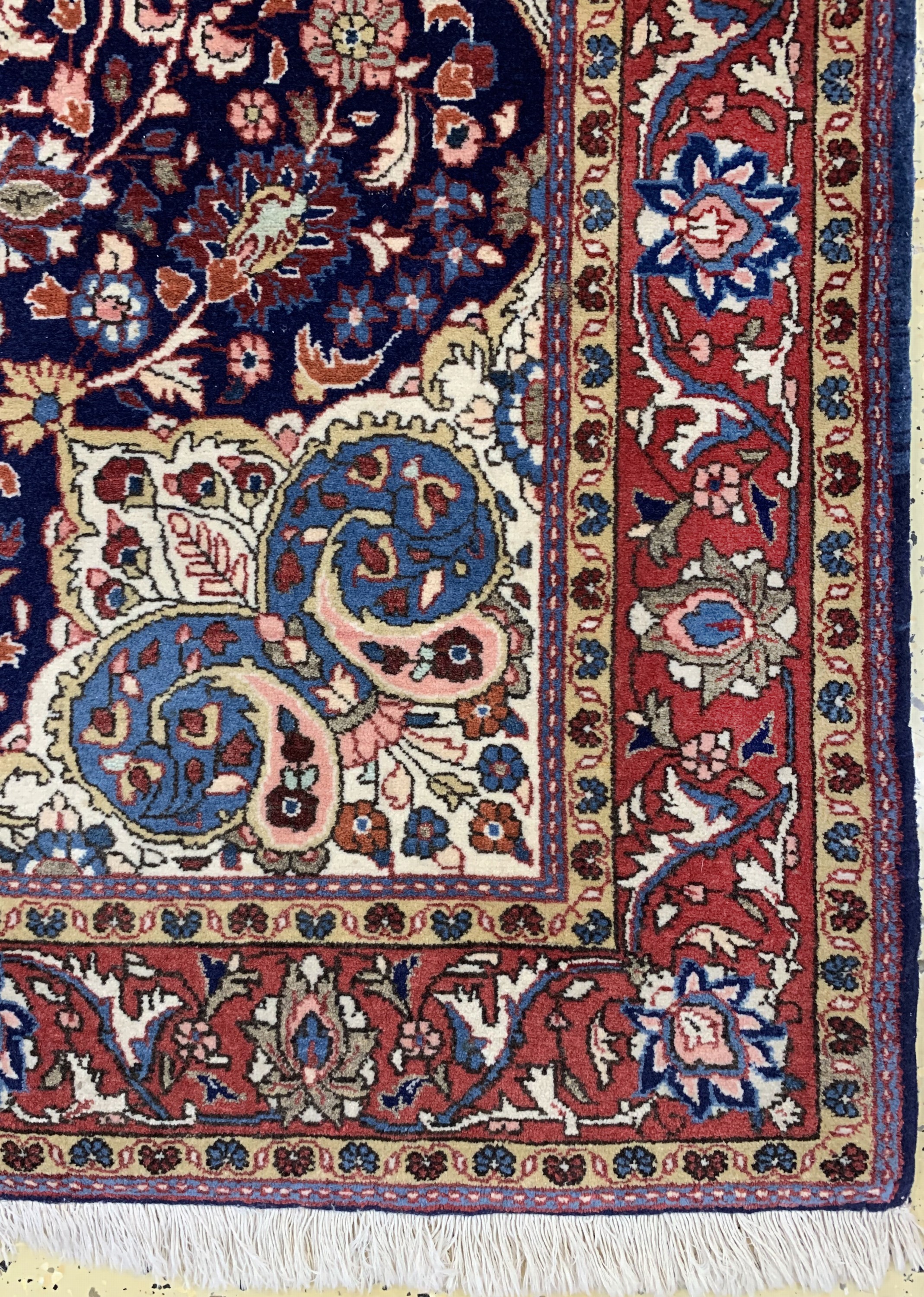 Detail a: Sarogh"Ghiasabad"fein, Persien, Mitte 20.Jhd, Korkwolle auf Baumwolle, ca. 205 x 132cm, EHZ: 2