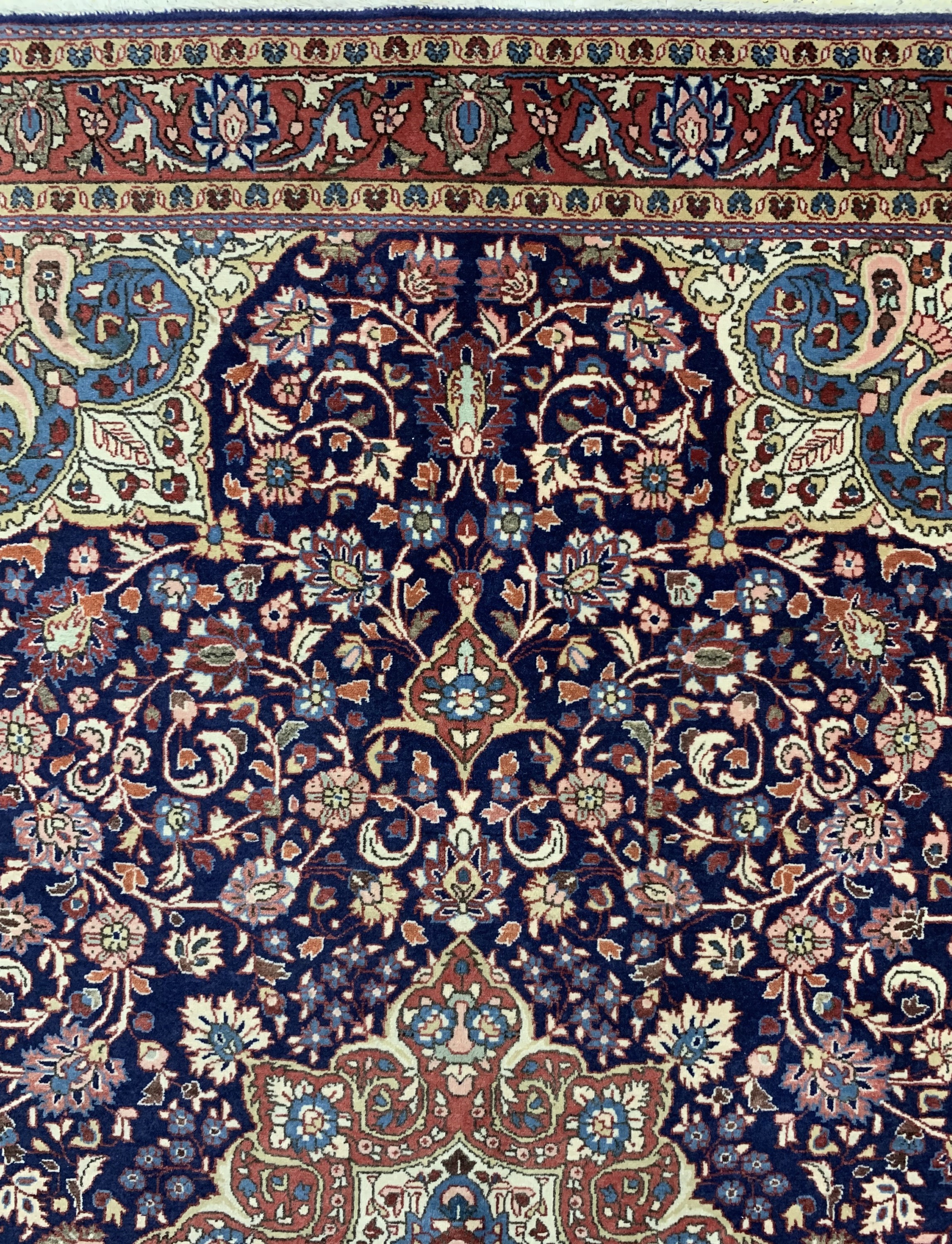 Detail c: Sarogh"Ghiasabad"fein, Persien, Mitte 20.Jhd, Korkwolle auf Baumwolle, ca. 205 x 132cm, EHZ: 2