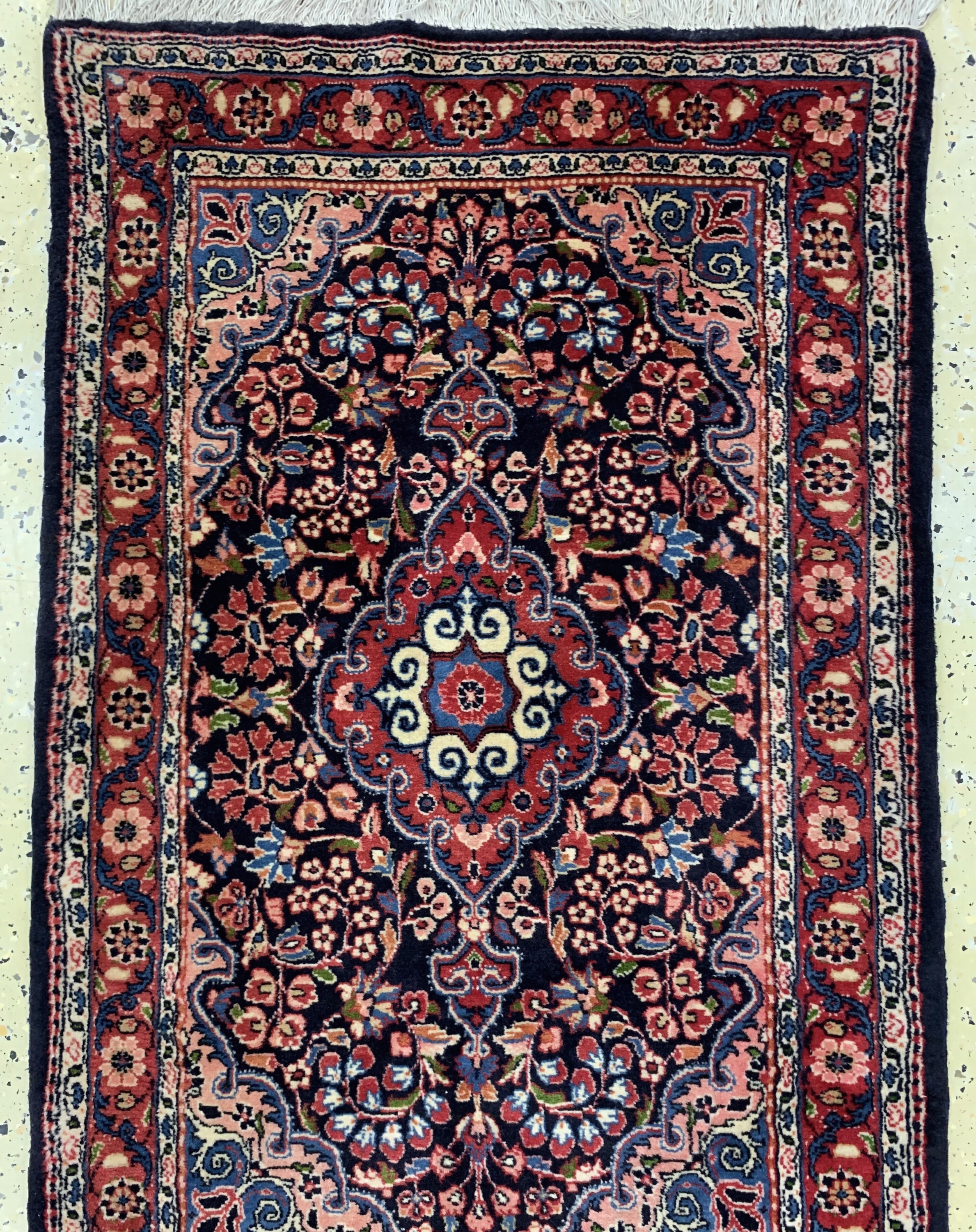 Detail a: Sarogh"Ghiasabad"fein, Persien, Mitte 20.Jhd, Wolle auf Baumwolle, ca. 260 x 69 cm, EHZ: 2