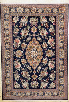 Image 26786746 - Qum cork fine, Persia, mid-20th century, corkwool with silk, approx. 212 x 150 cm, condition: 2. Rugs, Carpets & Flatweaves