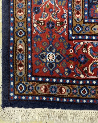 26786747c - Moud, Persia, late 20th century, wool on cotton, approx. 193 x 193 cm, condition: 2 (old moth trails on edge). Rugs, Carpets & Flatweaves