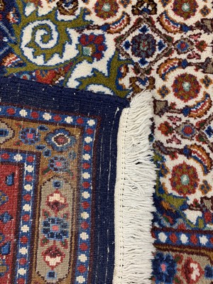 26786747e - Moud, Persia, late 20th century, wool on cotton, approx. 193 x 193 cm, condition: 2 (old moth trails on edge). Rugs, Carpets & Flatweaves
