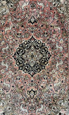 26786754a - 1 pair of Qum silk, Persia, mid-20th century, pure natural silk, approx. 158 x 104 cm, approx. 83 x 50 cm, condition: 2. Rugs, Carpets & Flatweaves