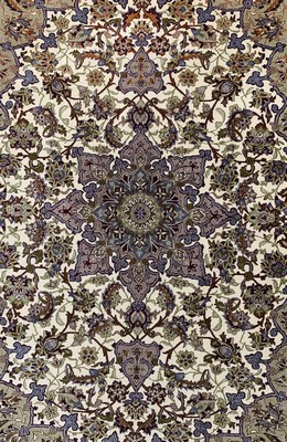 26786759a - 1 pair of Isfahan fine, Persia, mid-20th century, corkwool on silk, approx. 163 x 105 cm, condition: 2, (old moth trails on edge). Rugs, Carpets & Flatweaves