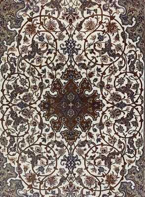 26786759d - 1 pair of Isfahan fine, Persia, mid-20th century, corkwool on silk, approx. 163 x 105 cm, condition: 2, (old moth trails on edge). Rugs, Carpets & Flatweaves
