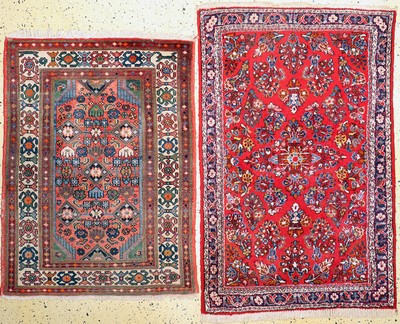 Image 26786764 - 1 pair of Hamadan, Persia, mid-20th century, wool on cotton, approx. 150 x 100 cm, condition: 2-3. Rugs, Carpets & Flatweaves