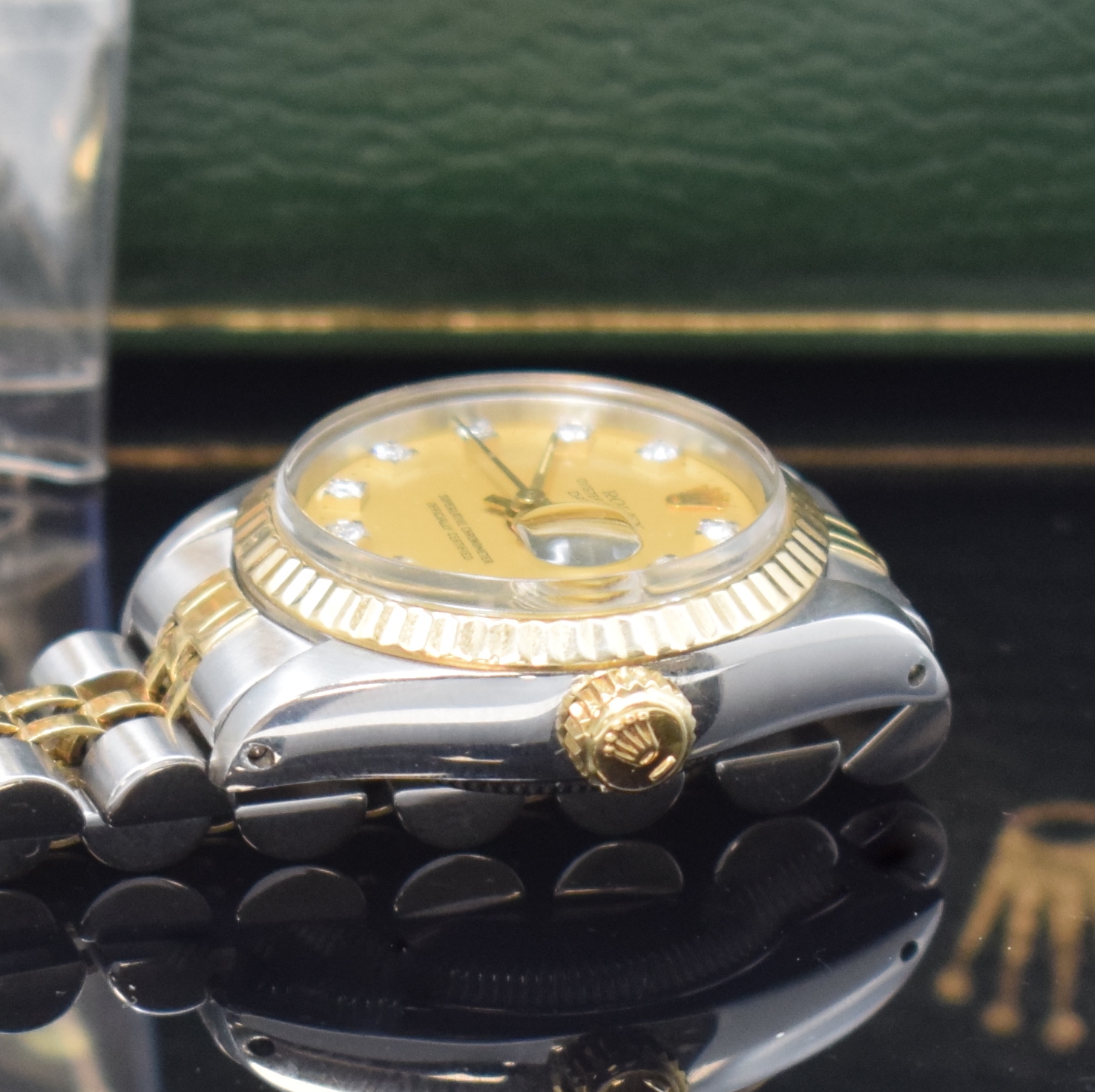 Detail c: ROLEX Oyster Perpetual Date Referenz 6917 in Stahl/Gold, Schweiz um 1981, Automatik, Chronometer der Superlative, verschr. Oystergeh., orig. ...