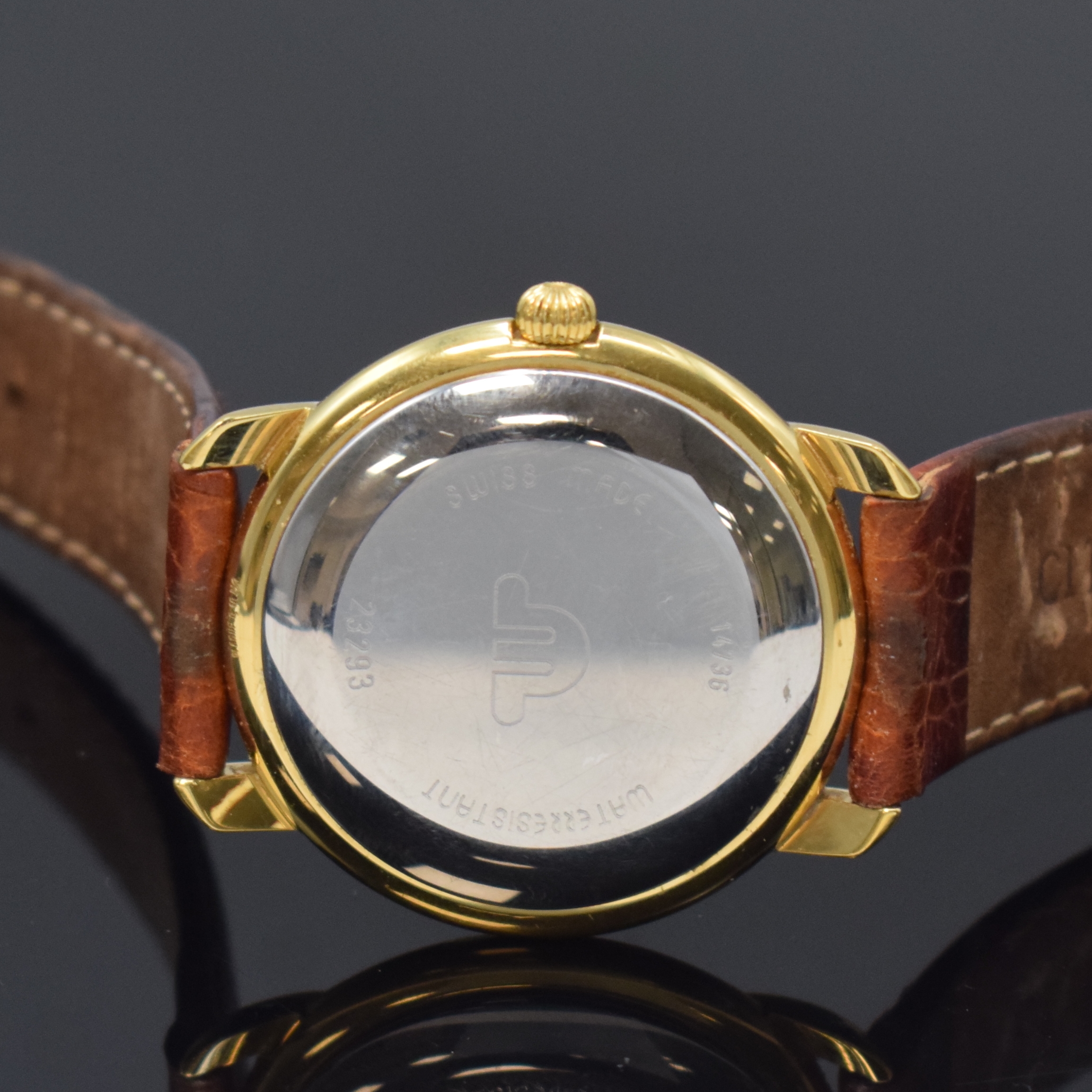 Detail c: MAURICE LACROIX Les Classique Herrenarmbanduhr Referenz 23293, Schweiz um 2000, Automatik, verg. Geh., Stahlboden aufgedr., cremefarb. Zifferbl. m. ...