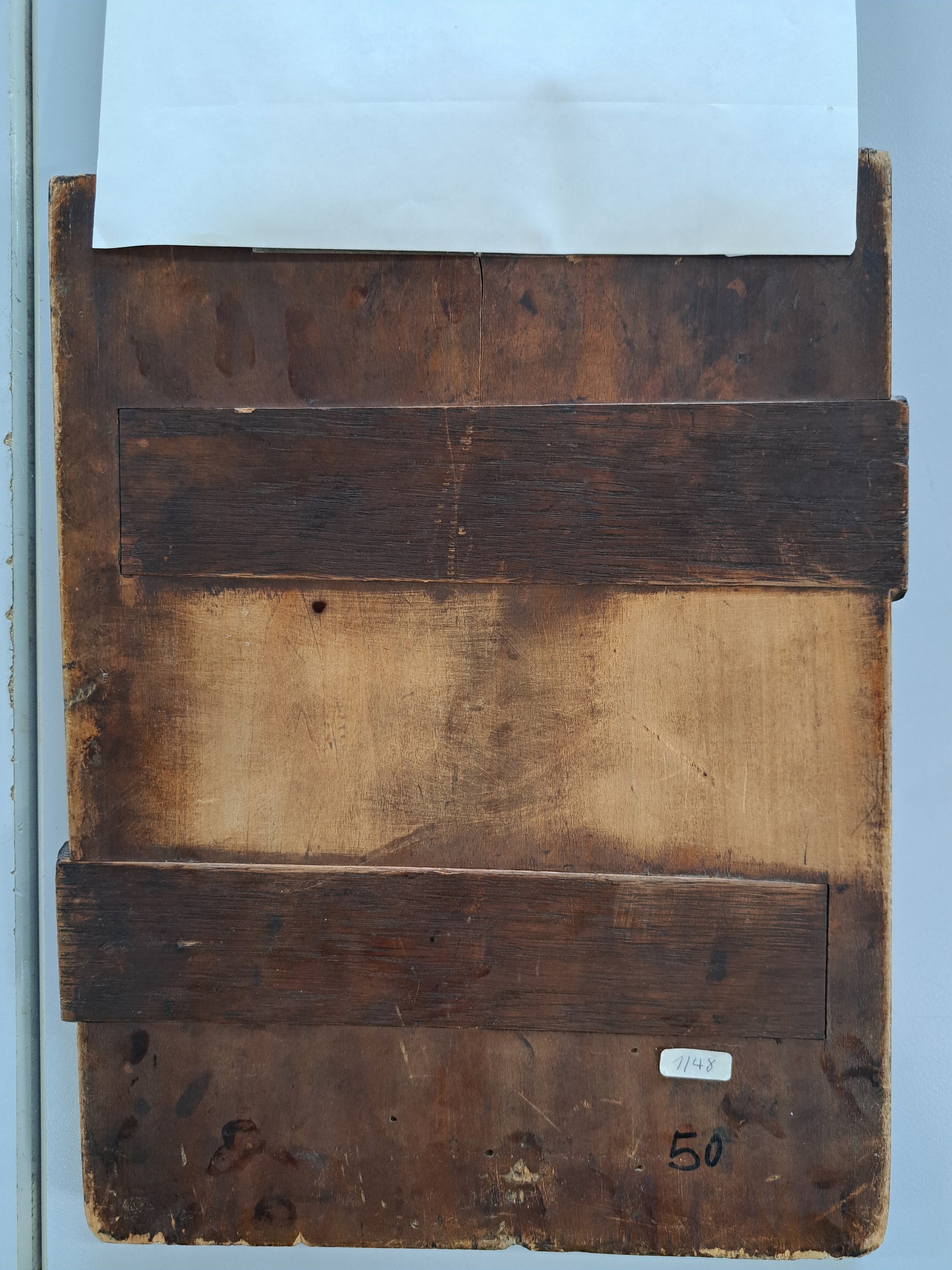 Detail a: Ikone, Nordrussland, Anfang 17. Jh., feurige Himmelfahrt des Propheten Elias, Elias fährt der Feuerwagen in den Himmel und wirft seinen Mantel auf ...