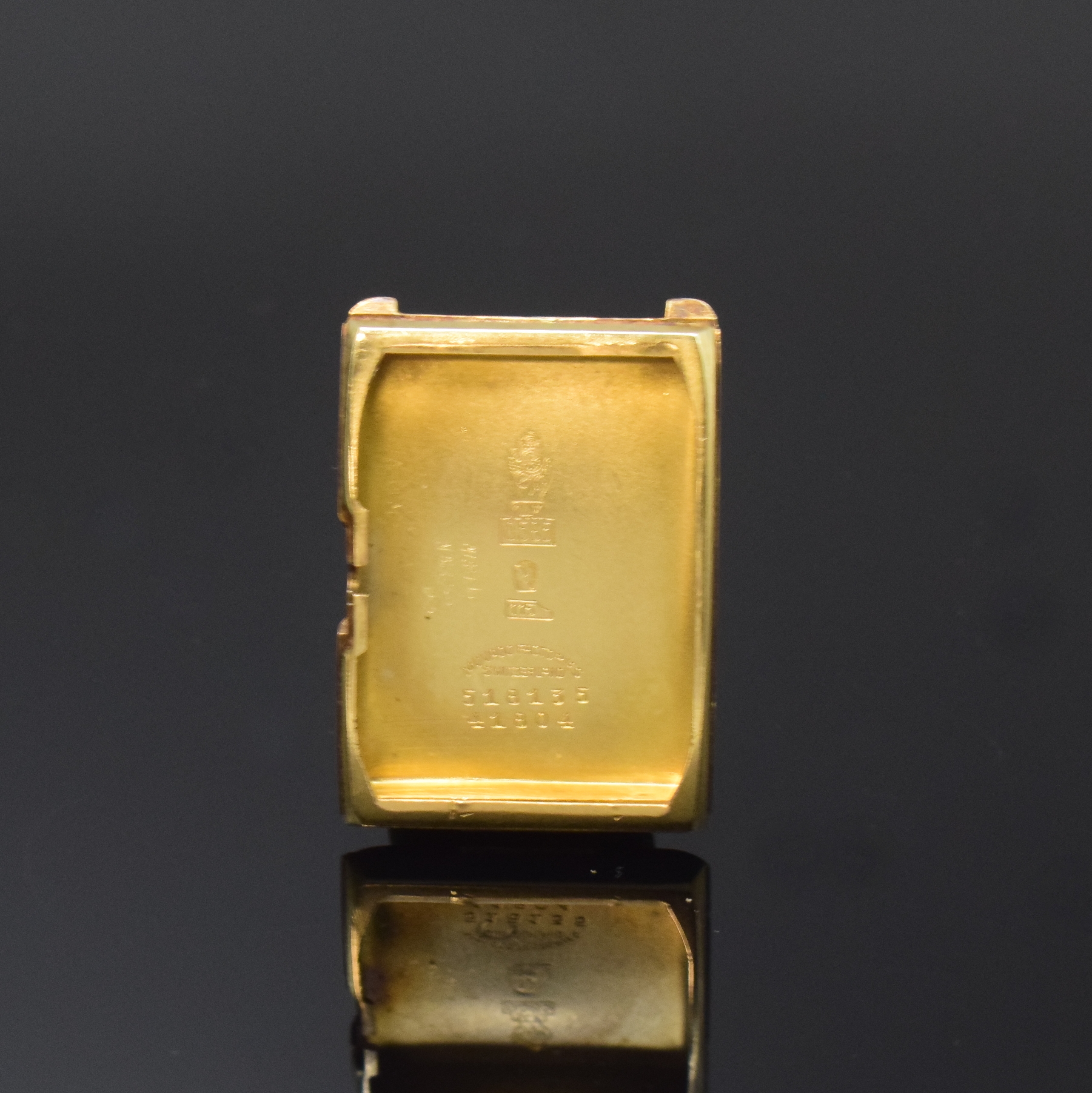 Detail f: MOVADO seltene Herrenarmbanduhr Curviplan in GG 585/000 Referenz 41804, Handaufzug, Schweiz um 1945, 2-teil., gew. Scharniergeh. (Stift zu ers.), ...