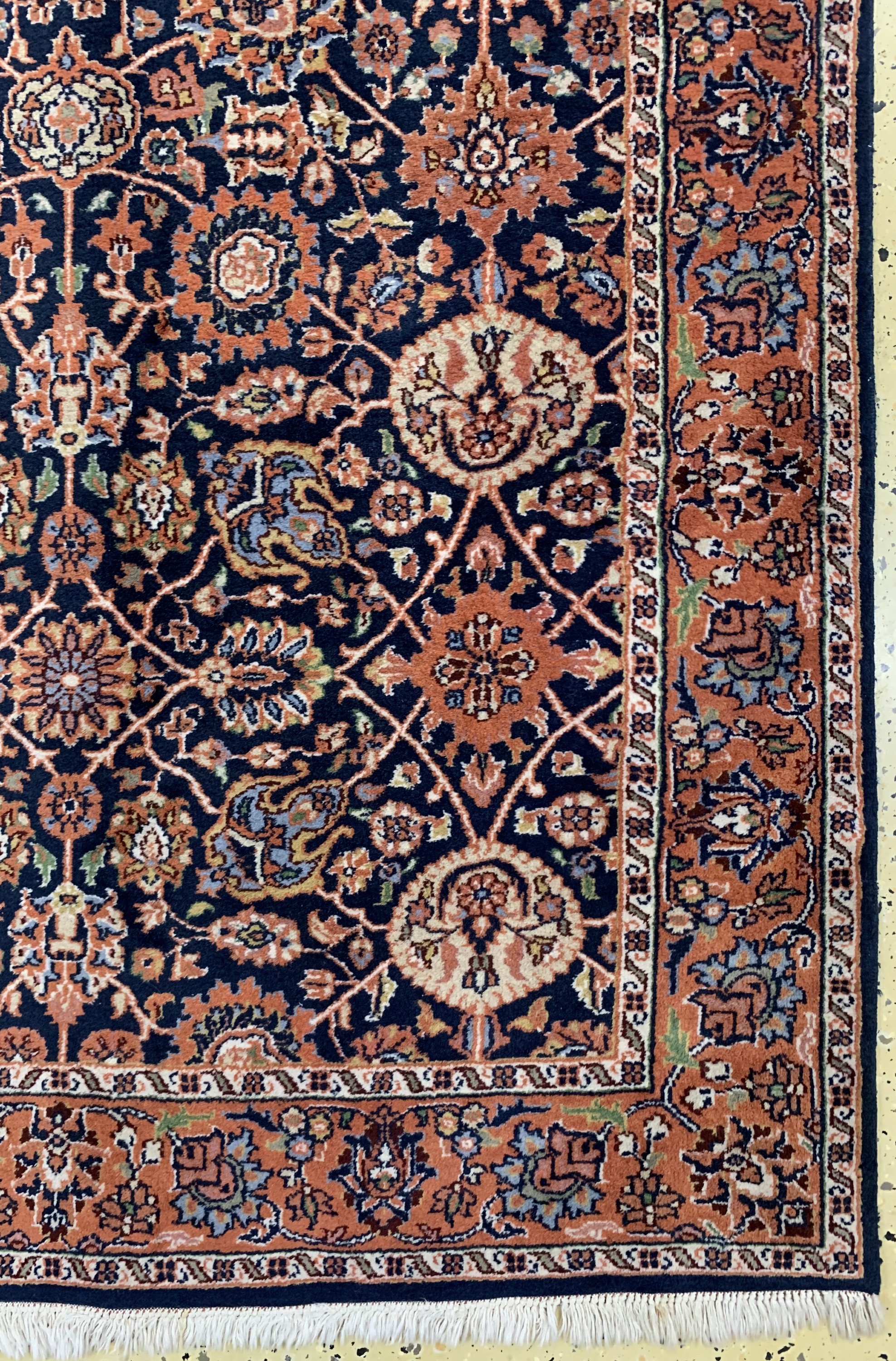 Detail a: Indo Sarogh, Indien, ca. 40 Jahre, Wolle auf Baumwolle, ca. 370 x 133 cm, EHZ: 2