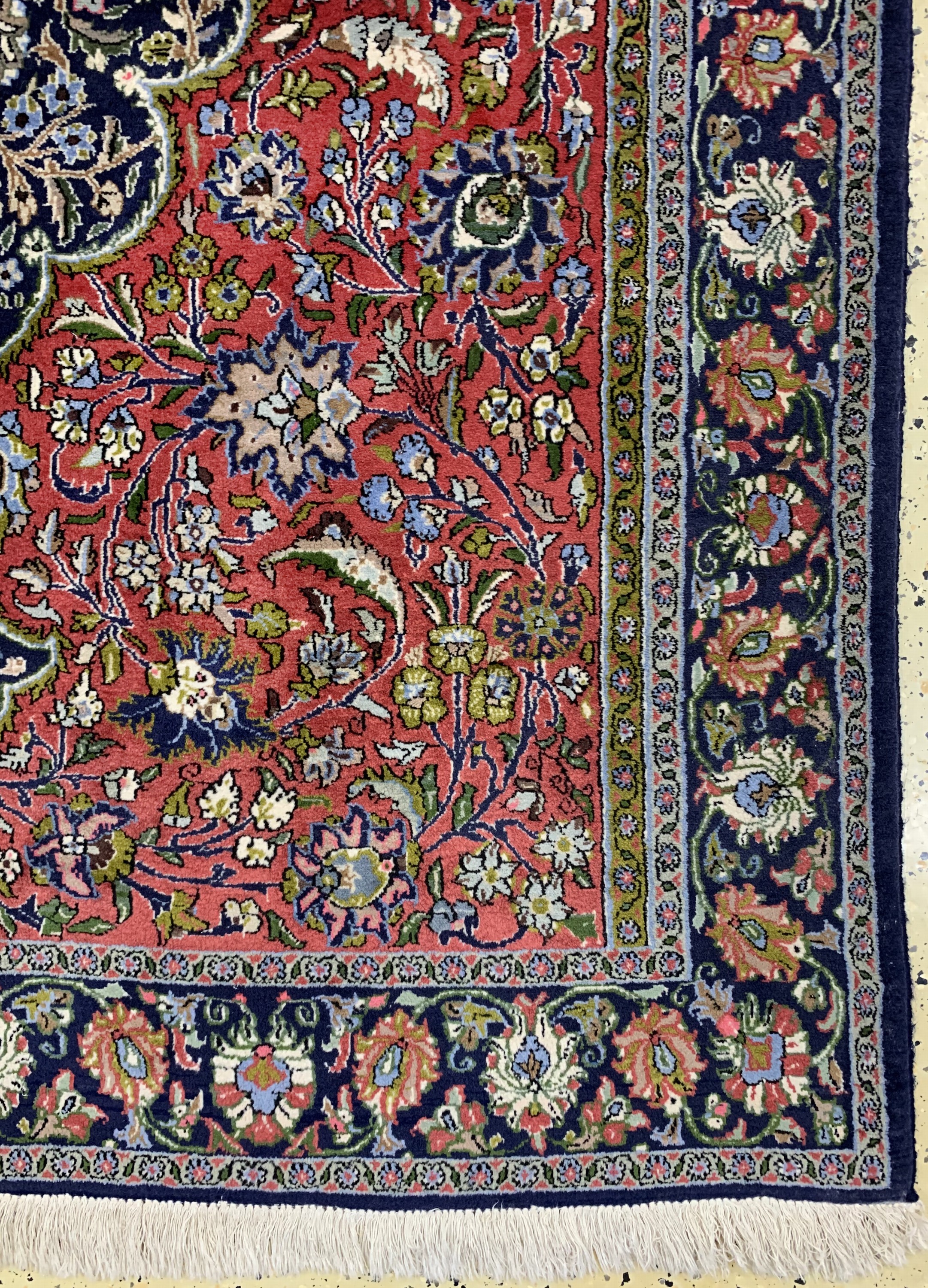 Detail a: Ghom Kork, Persien, ca. 30 Jahre, Korkwolleauf Baumwolle, ca. 215 x 143 cm, EHZ: 2