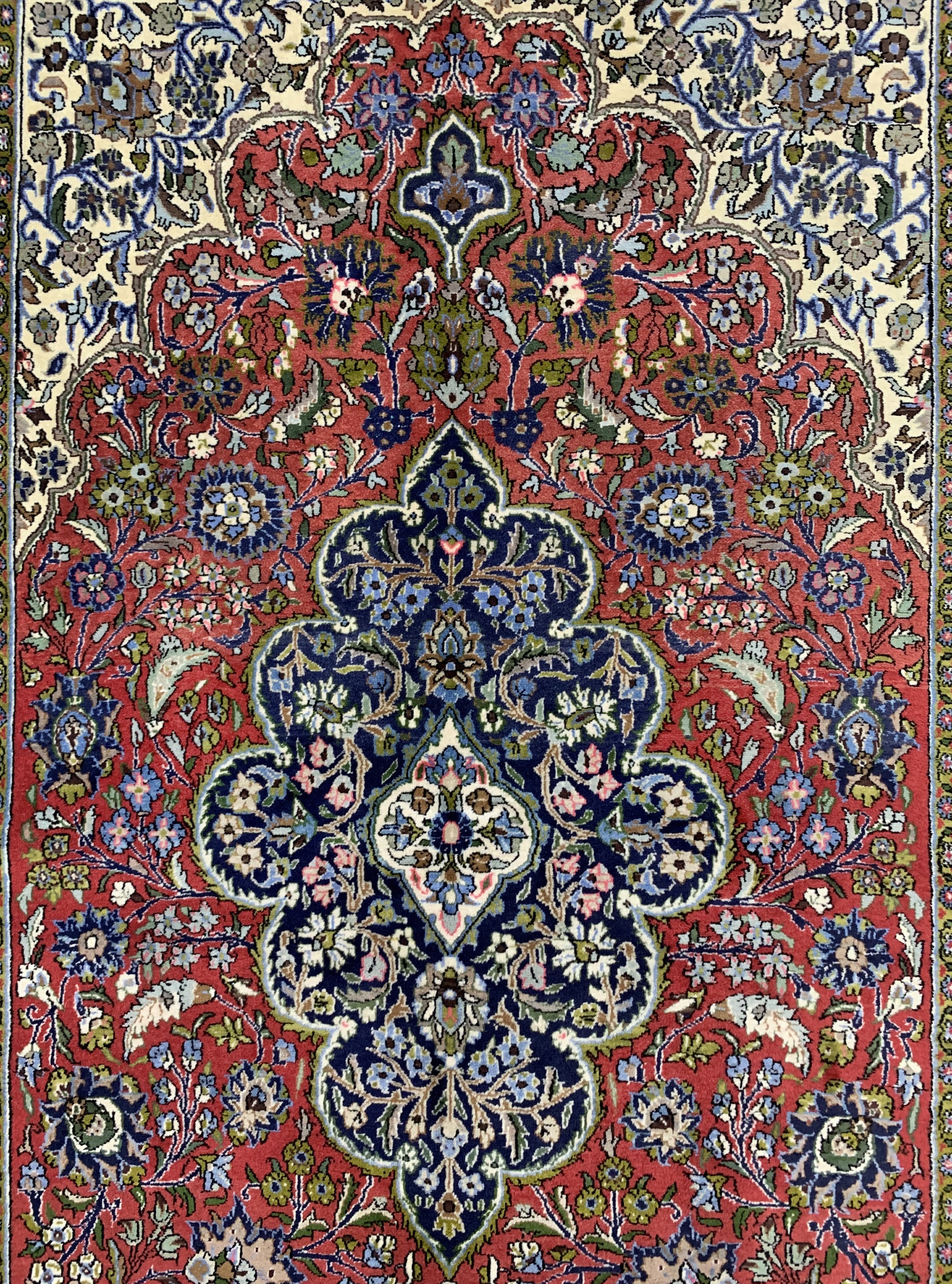 Detail b: Ghom Kork, Persien, ca. 30 Jahre, Korkwolleauf Baumwolle, ca. 215 x 143 cm, EHZ: 2